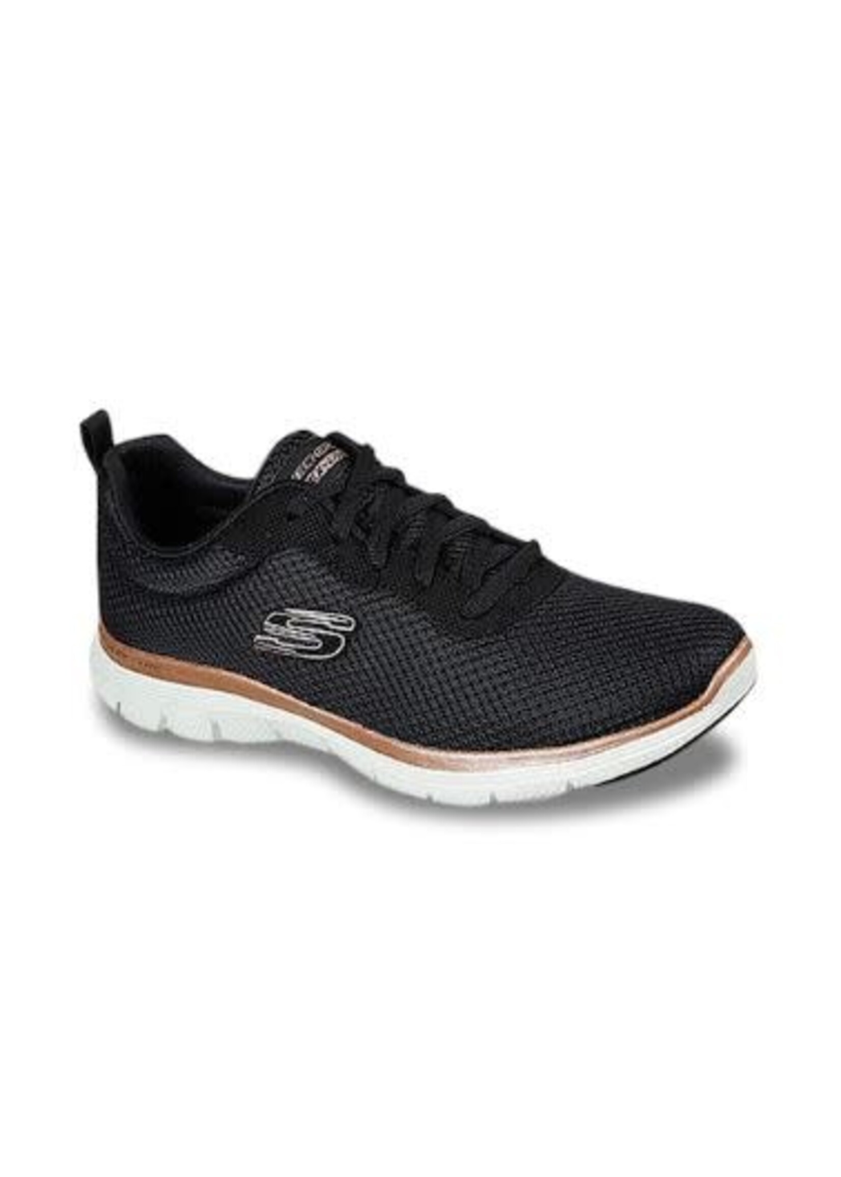 Skechers Women's Flex Appeal 4.0 Sneaker, Black/Rose Gold