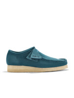 Clarks Mens Wallabee Mid Blue Suede | 26183758