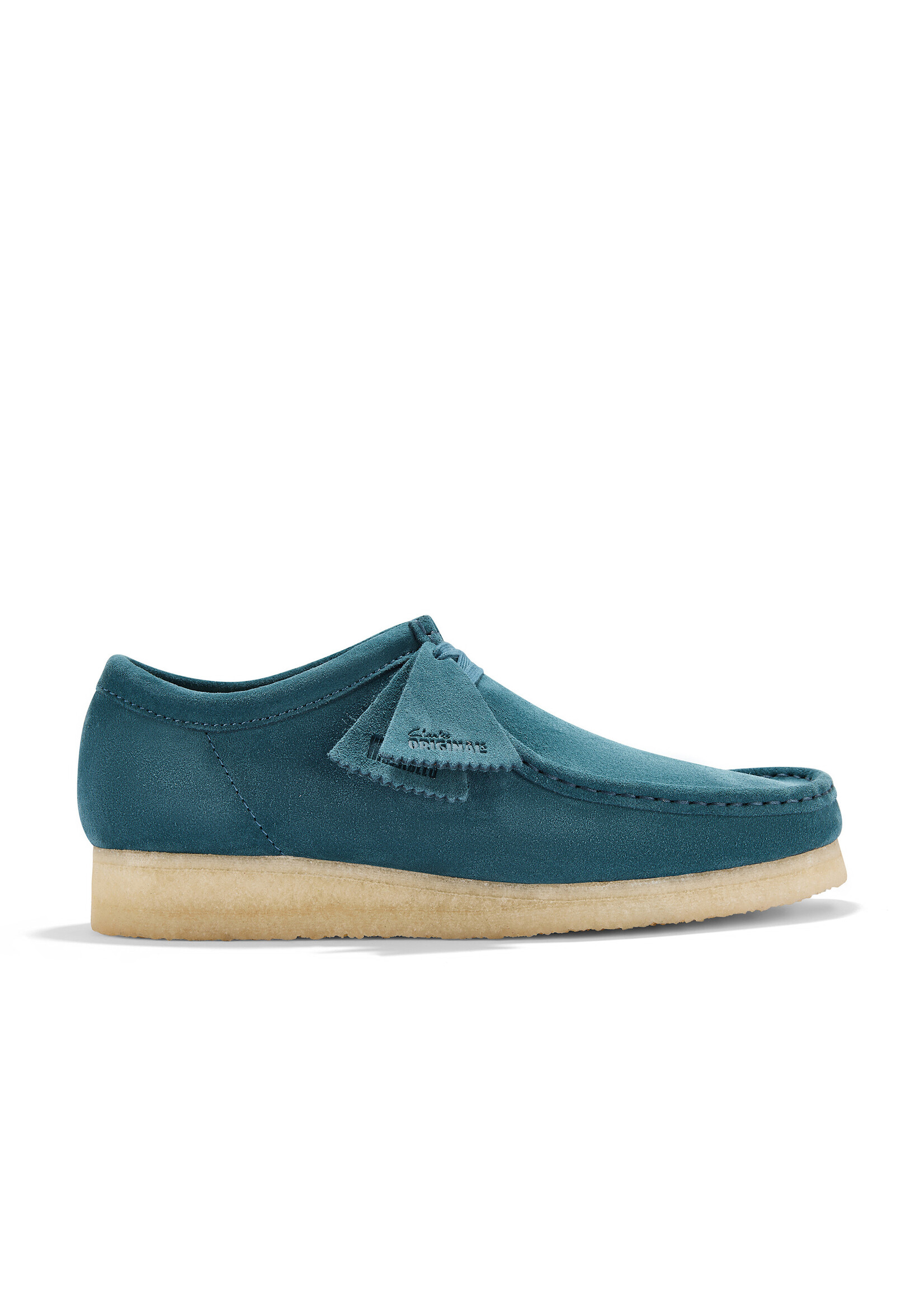 Clarks Mens Wallabee Mid Blue Suede | 26183758