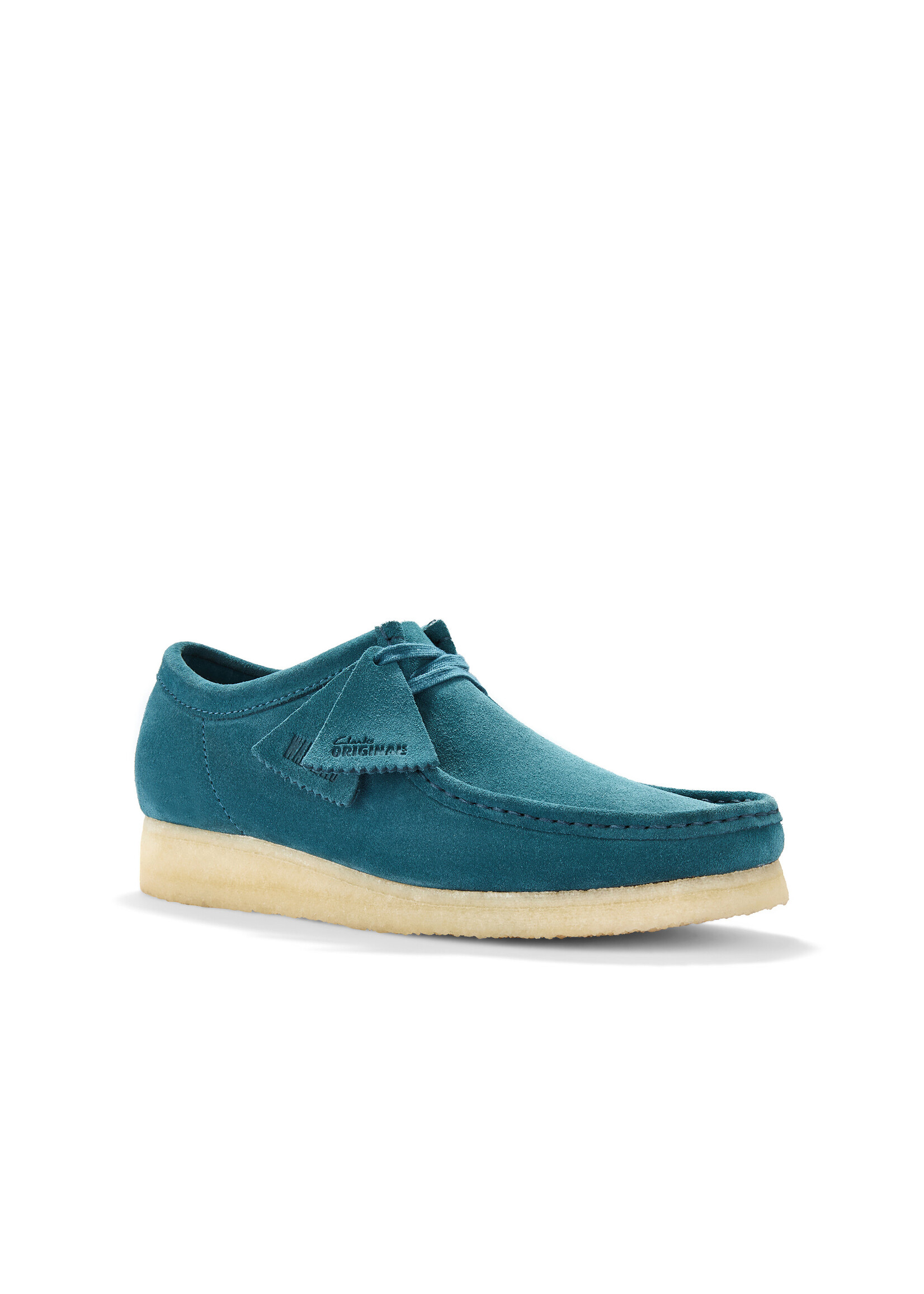 Clarks Mens Wallabee Mid Blue Suede | 26183758