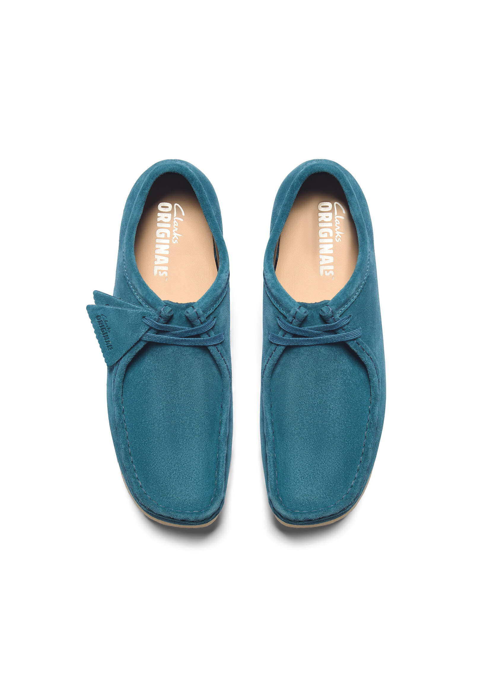 Clarks Mens Wallabee Mid Blue Suede | 26183758