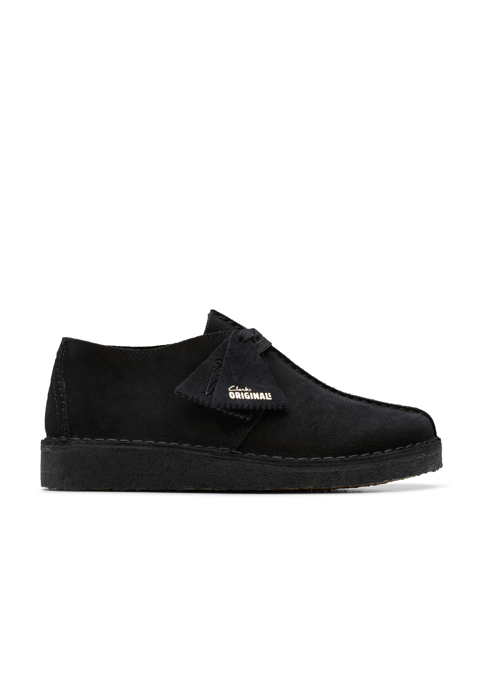 Clarks Women’s Desert Trek Black Suede – Classic Center-Seam Lace-Up Shoe (26178463)