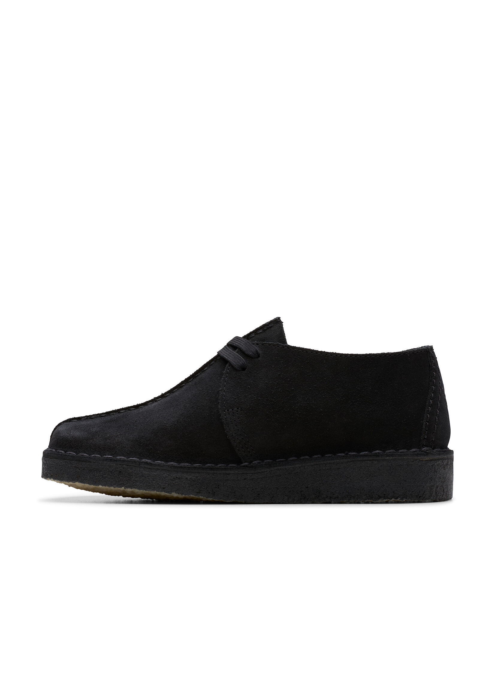 Clarks Women’s Desert Trek Black Suede – Classic Center-Seam Lace-Up Shoe (26178463)
