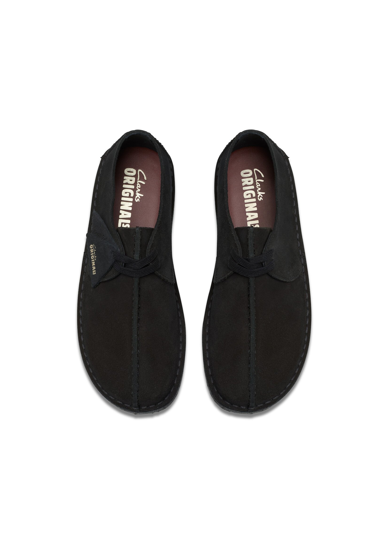 Clarks Women’s Desert Trek Black Suede – Classic Center-Seam Lace-Up Shoe (26178463)