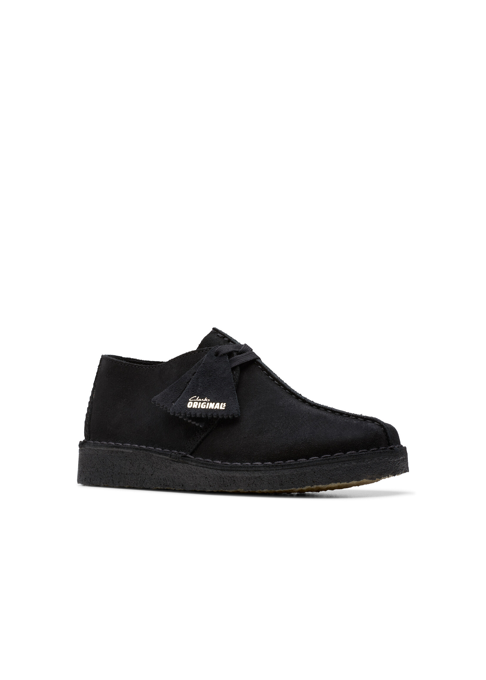 Clarks Women’s Desert Trek Black Suede – Classic Center-Seam Lace-Up Shoe (26178463)