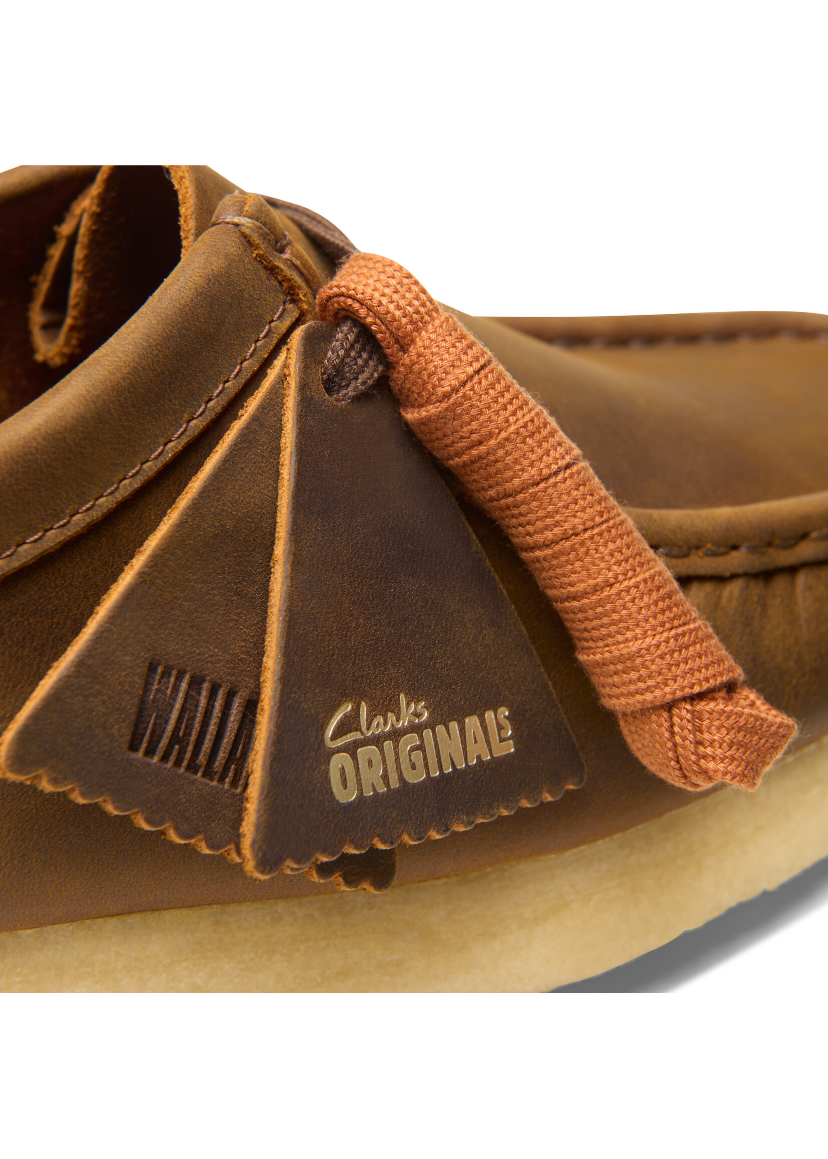 Clarks Women’s Wallabee Brown Beeswax Leather – Iconic Moccasin Style Shoe (26155544)