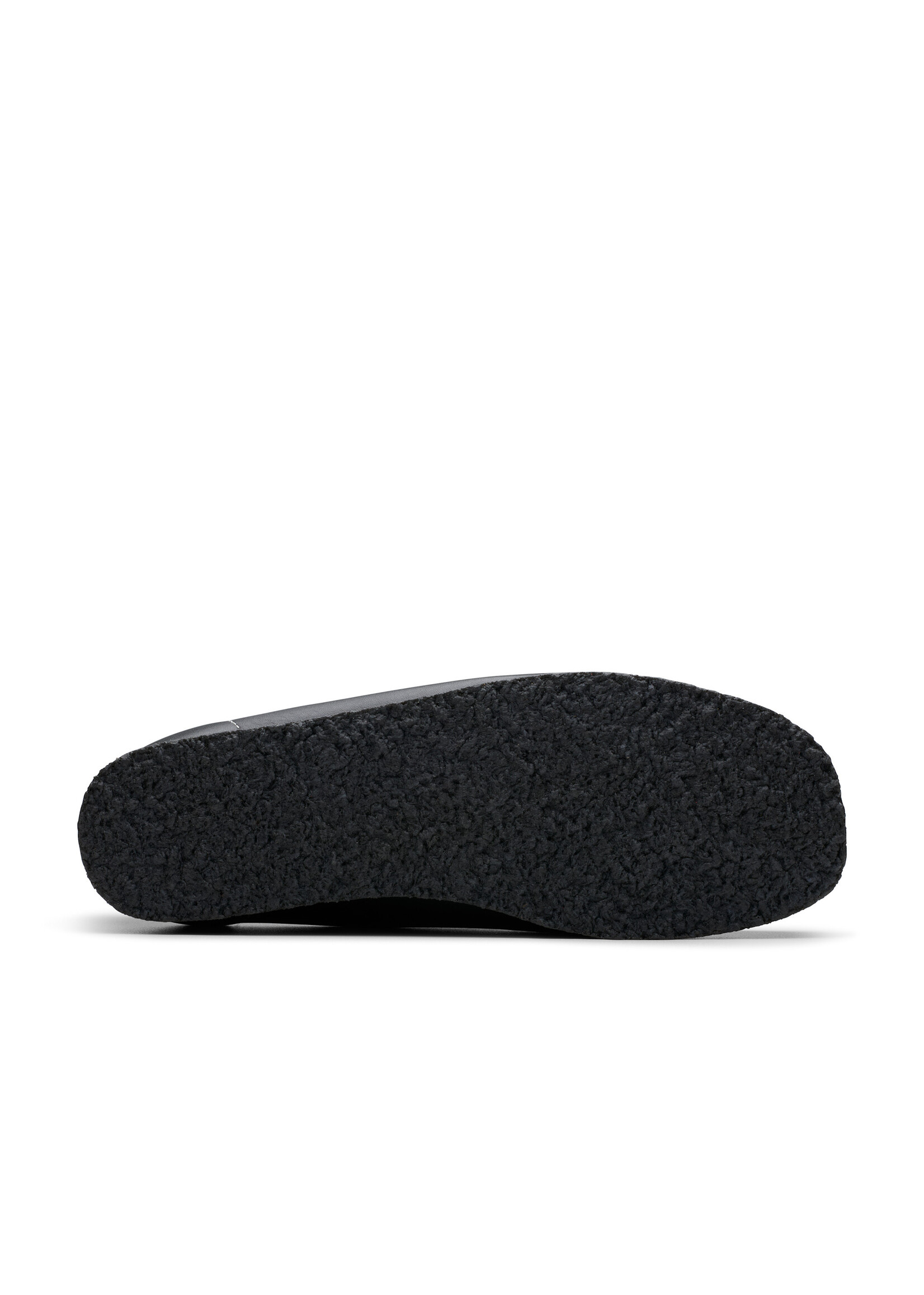 Clarks Women’s Wallabee Black Tumbled Leather Moccasin Shoes – Hand‑Stitched Center‑Seam Moccasin Construction, Tassel Lace‑Up Trim & Signature Crepe Sole (Style 26180679)