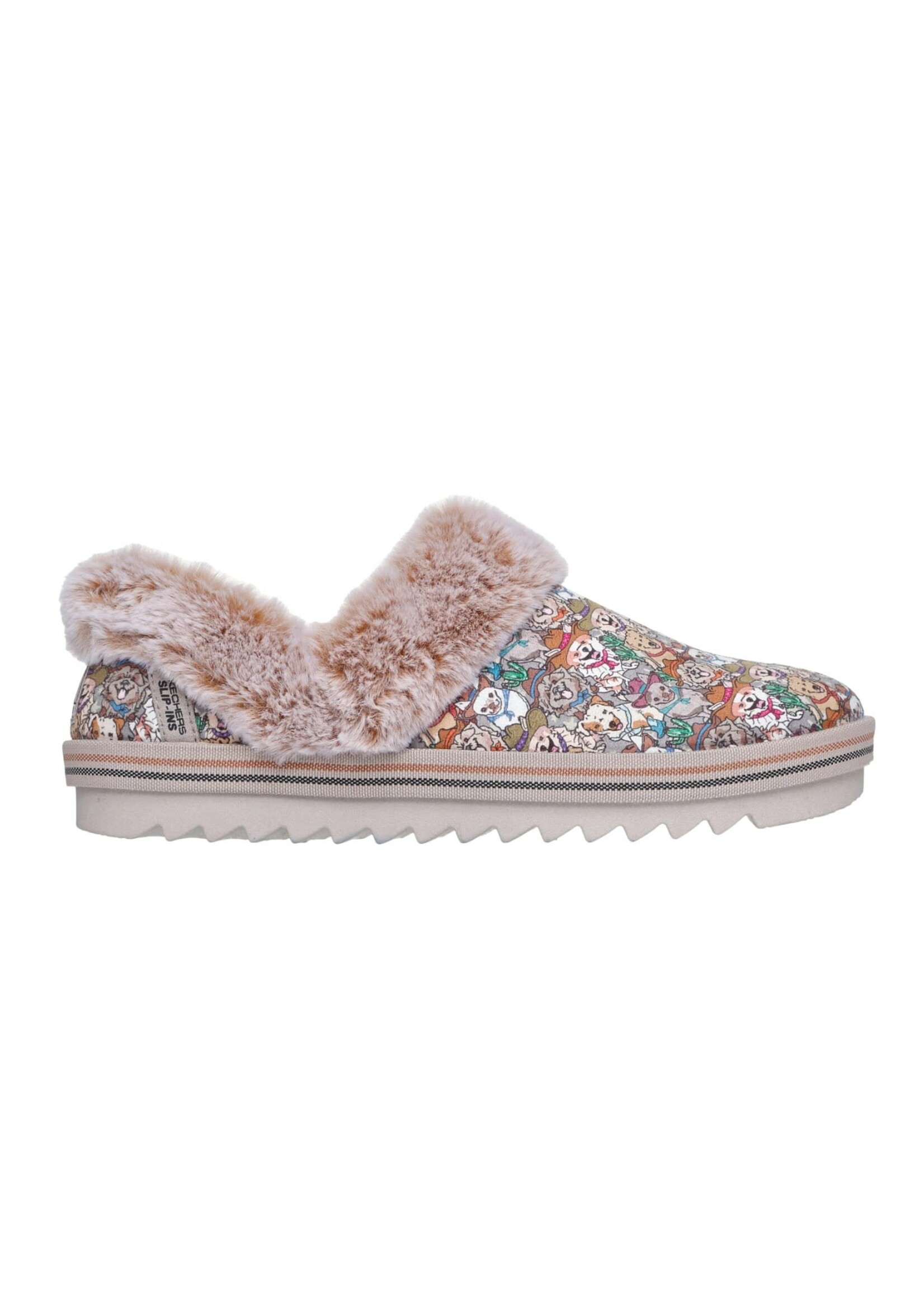 Skechers Women's Slip-ins: BOBS Cozy Kiss - Doggy Derby 114876 BRMT BROWN / MULTI