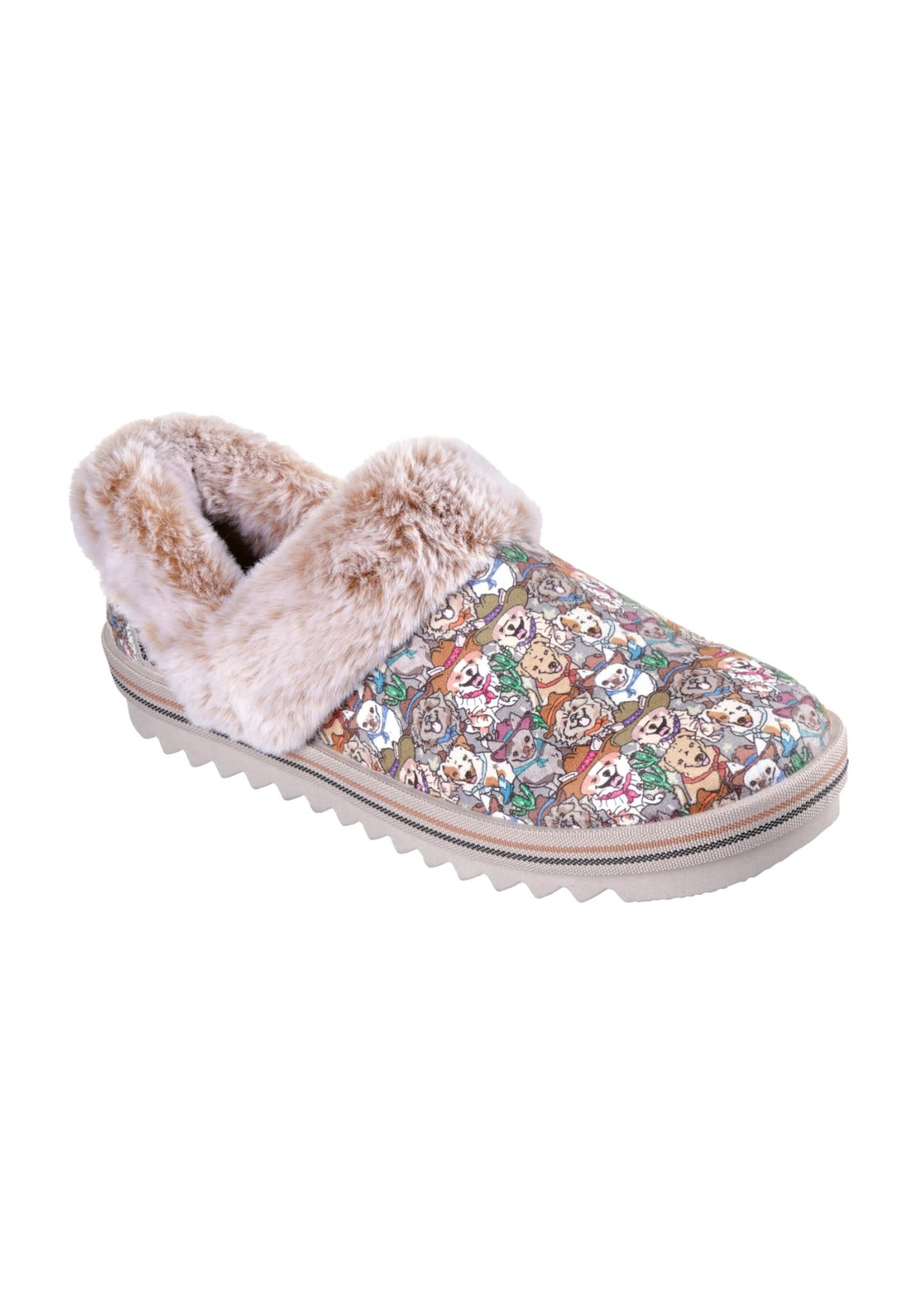 Skechers Women's Slip-ins: BOBS Cozy Kiss - Doggy Derby 114876 BRMT BROWN / MULTI