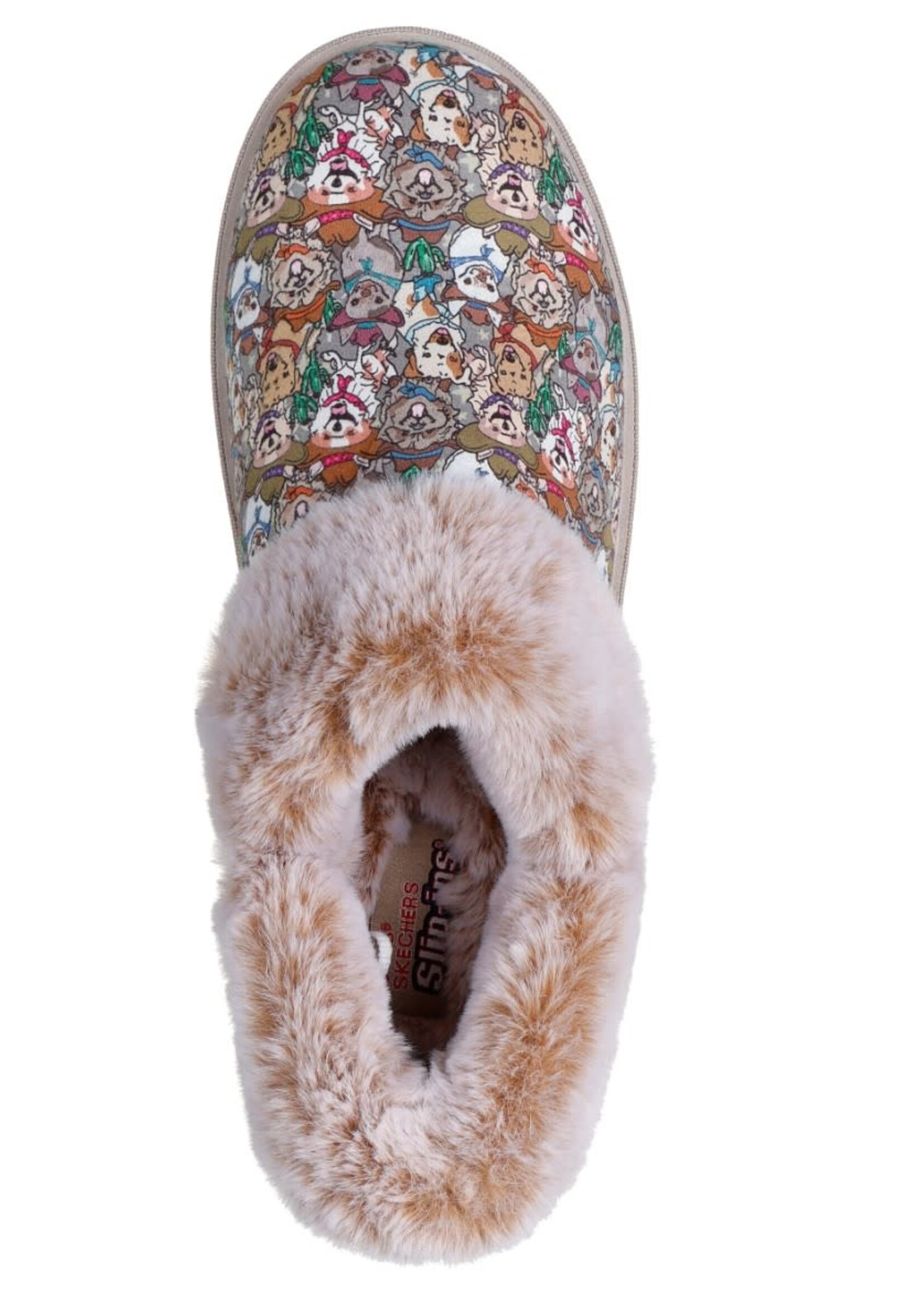 Skechers Women's Slip-ins: BOBS Cozy Kiss - Doggy Derby 114876 BRMT BROWN / MULTI