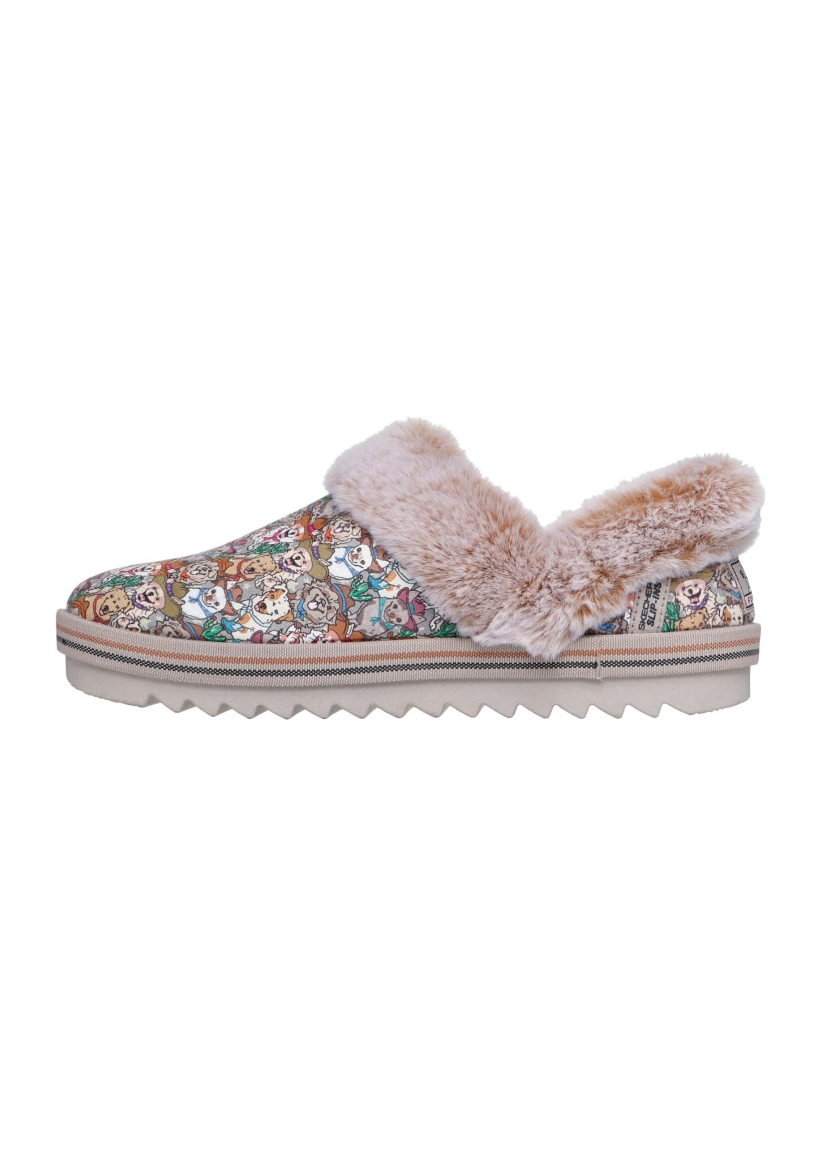 Skechers Women's Slip-ins: BOBS Cozy Kiss - Doggy Derby 114876 BRMT BROWN / MULTI
