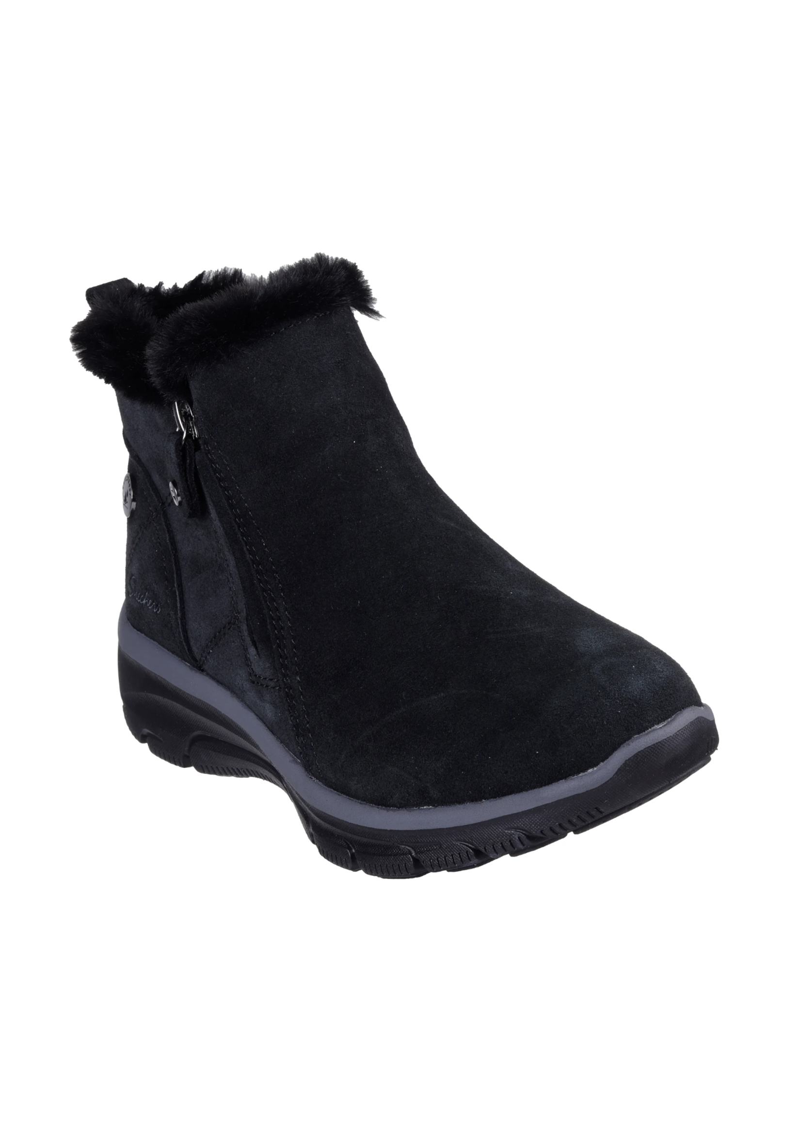 Skechers Women's Waterproof Relaxed Fit: Easy Going - High Zip 2 168042/BBK Black