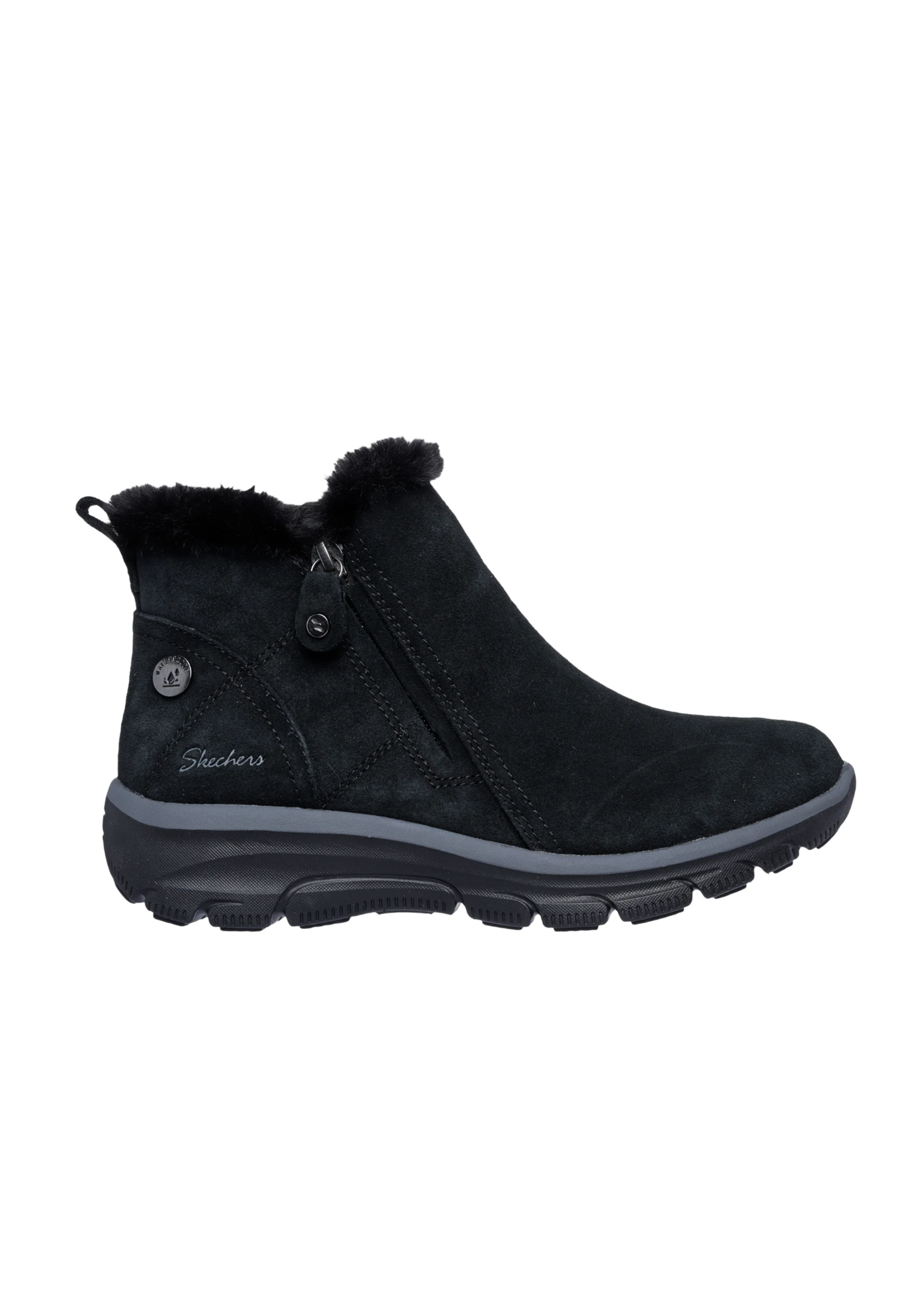 Skechers Women's Waterproof Relaxed Fit: Easy Going - High Zip 2 168042/BBK Black
