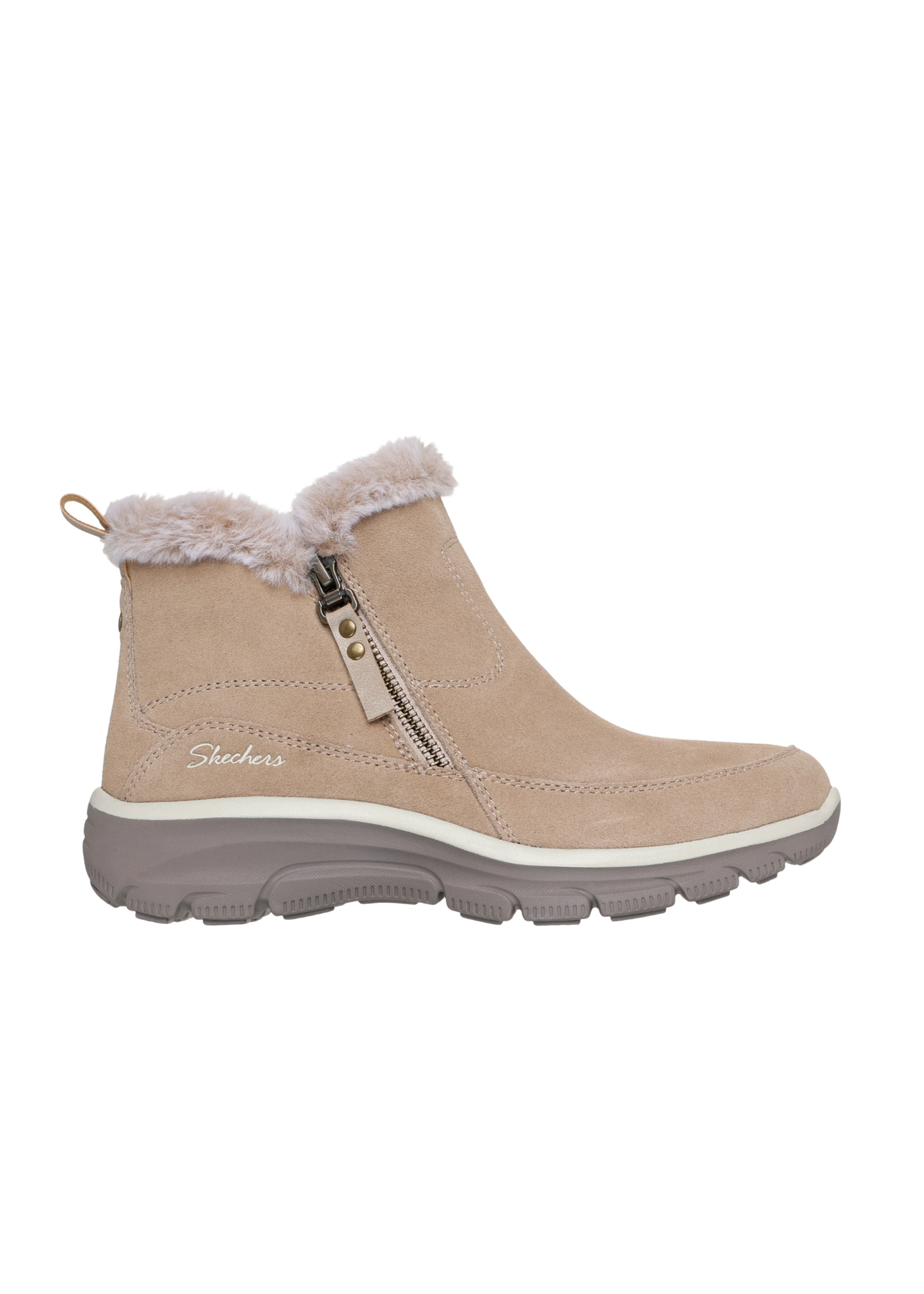 Skechers Womens Relaxed Fit: Easy Going - Cool Zip Memory Foam 167862/DKNT Dark Naural Beige
