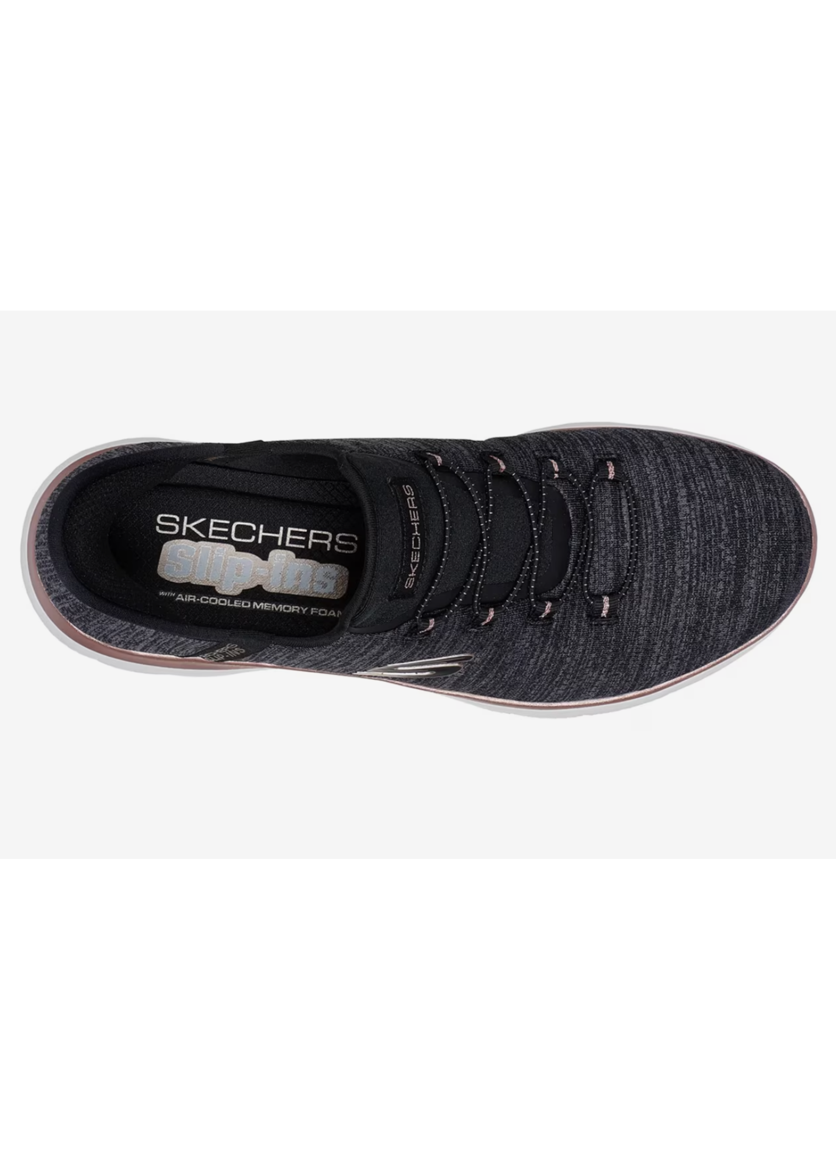 Skechers Women's Hands Free Slip-Ins: Summits Millionaire Slip-On Sneaker - 150277/BKRG Black Rose Gold