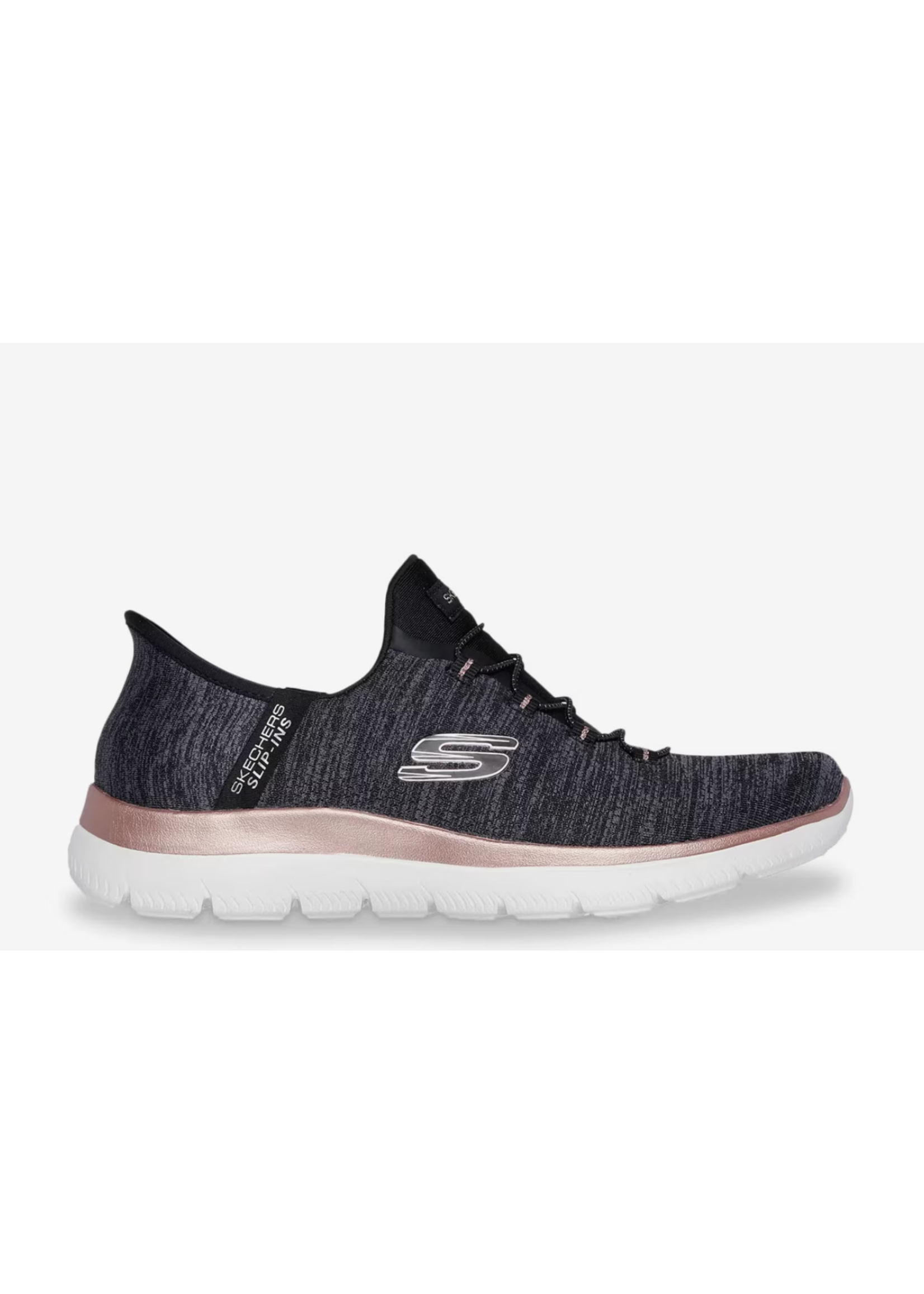 Skechers Women's Hands Free Slip-Ins: Summits Millionaire Slip-On Sneaker - 150277/BKRG Black Rose Gold