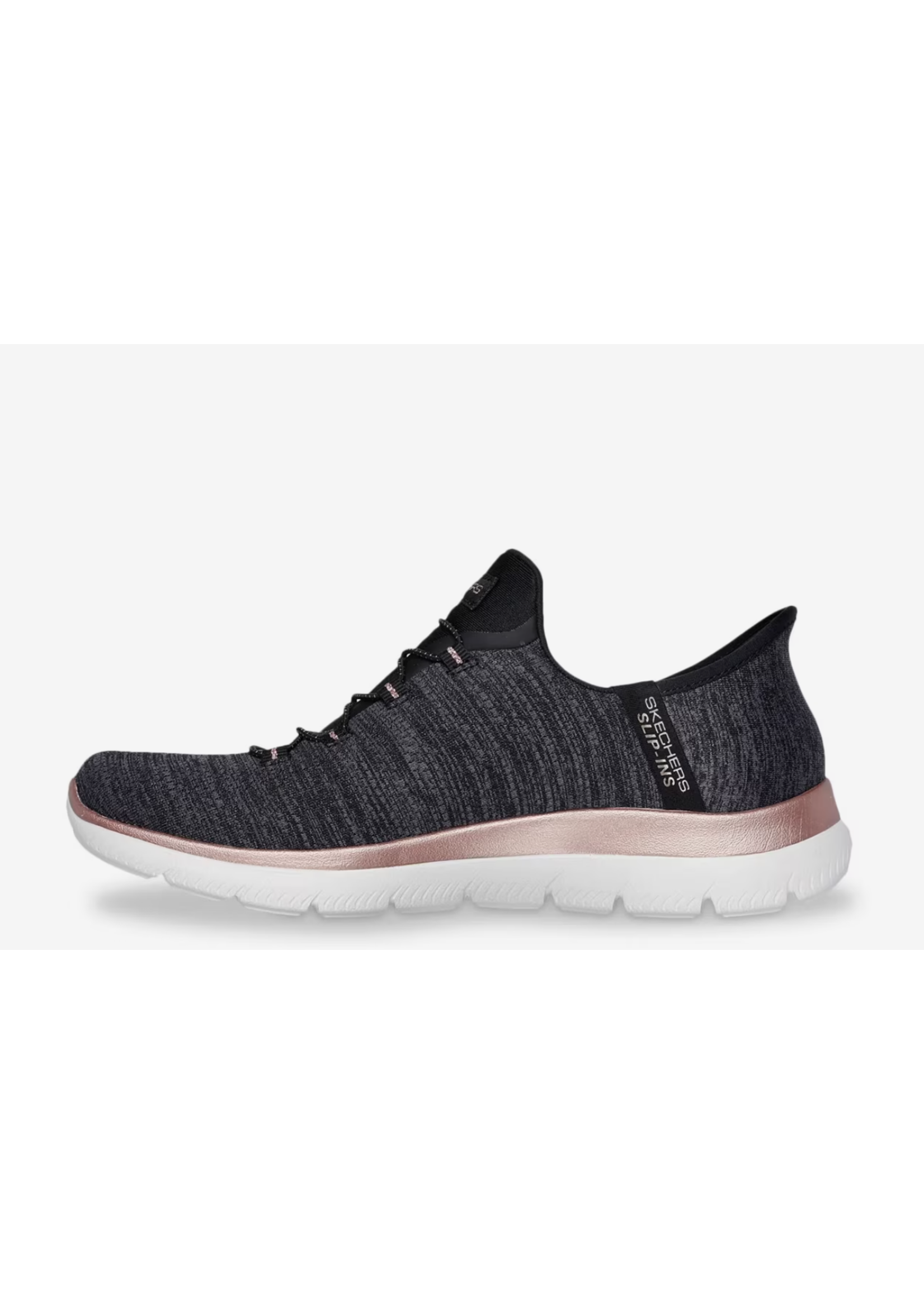 Skechers Women's Hands Free Slip-Ins: Summits Millionaire Slip-On Sneaker - 150277/BKRG Black Rose Gold