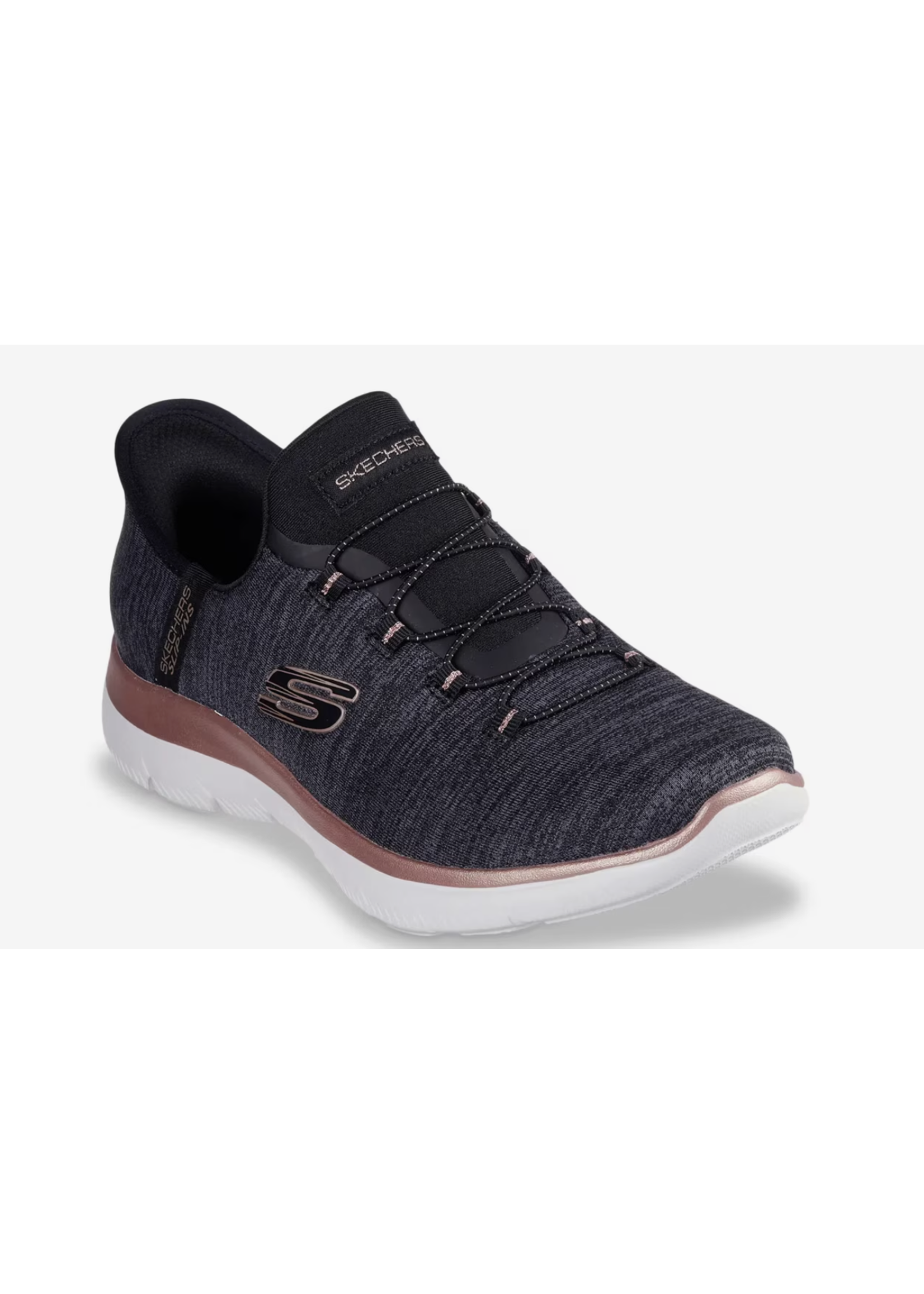 Skechers Women's Hands Free Slip-Ins: Summits Millionaire Slip-On Sneaker - 150277/BKRG Black Rose Gold