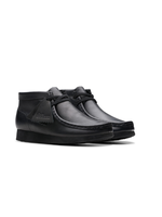 Clarks Older Boys Wallabee Boot K Black Leather 26185931 (Unisex-child)