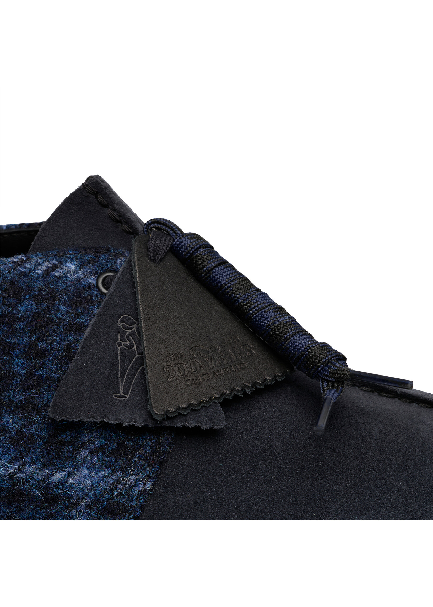 Clarks Men’s Desert Trek Shoes – Navy Tweed Blue 26183779 | Classic Originals Comfort Lace-Up