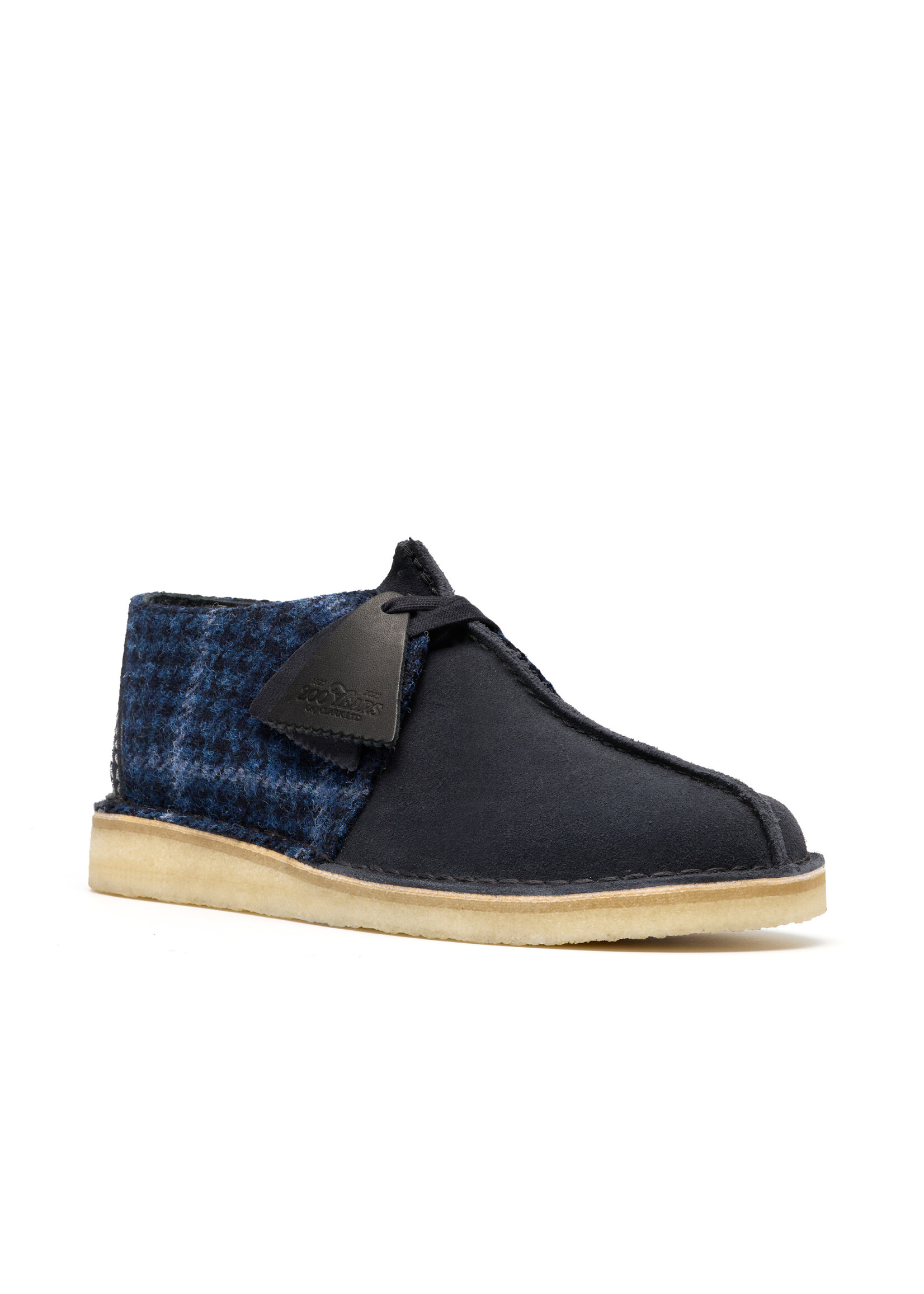 Clarks Men’s Desert Trek Shoes – Navy Tweed Blue 26183779 | Classic Originals Comfort Lace-Up