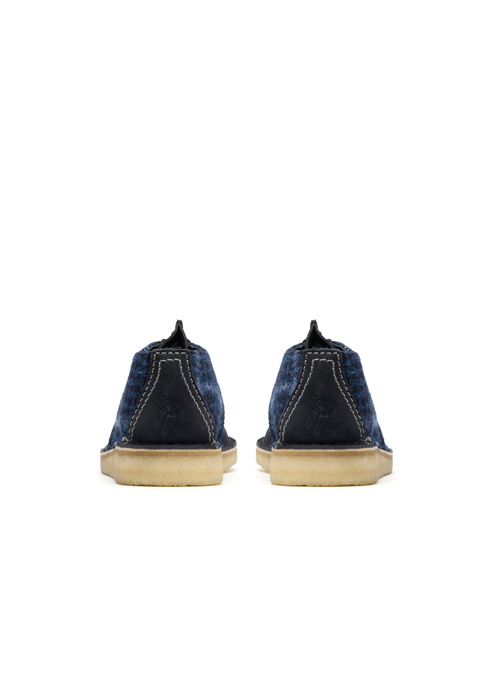 Clarks Men’s Desert Trek Shoes – Navy Tweed Blue 26183779 | Classic Originals Comfort Lace-Up