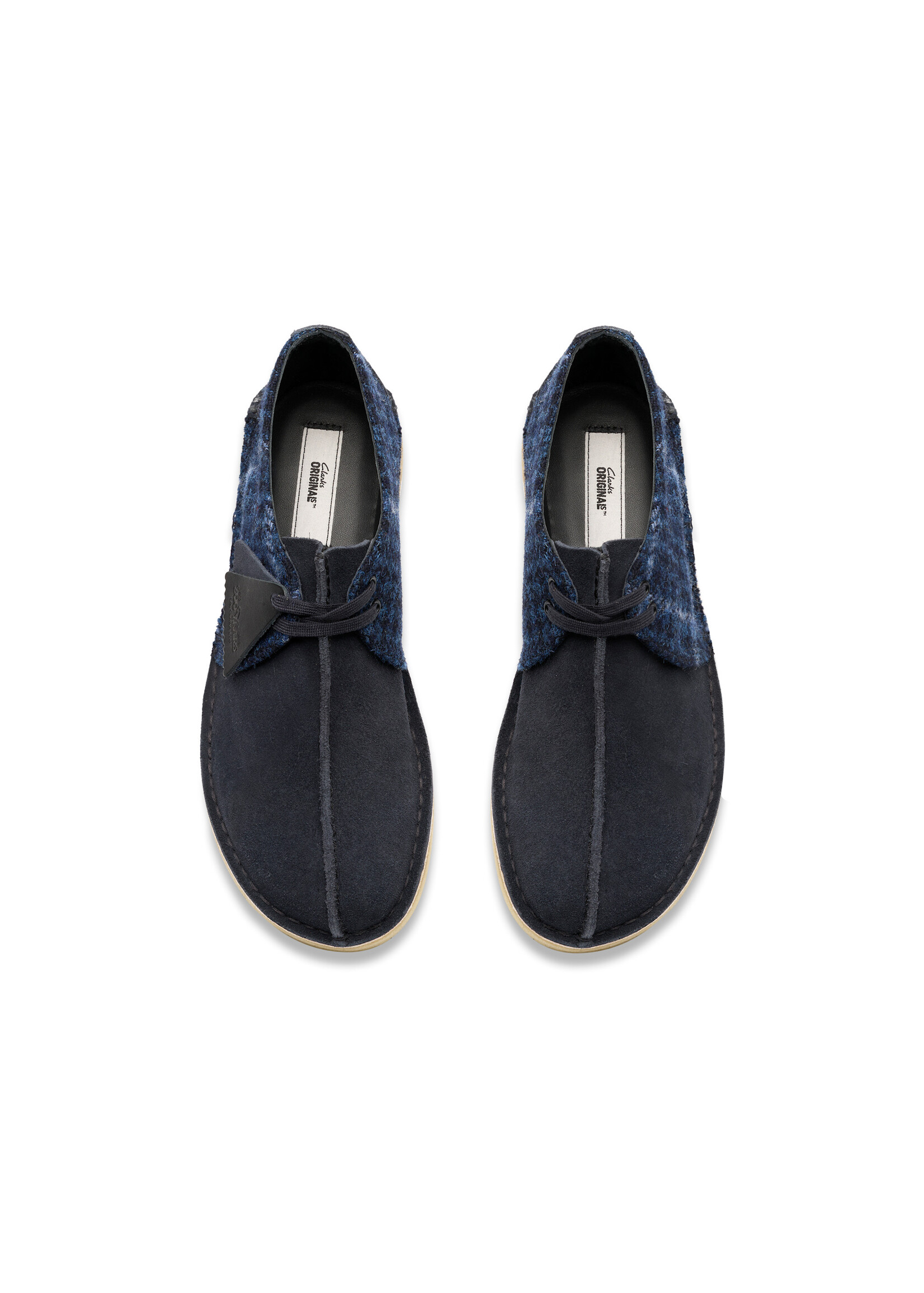Clarks Men’s Desert Trek Shoes – Navy Tweed Blue 26183779 | Classic Originals Comfort Lace-Up