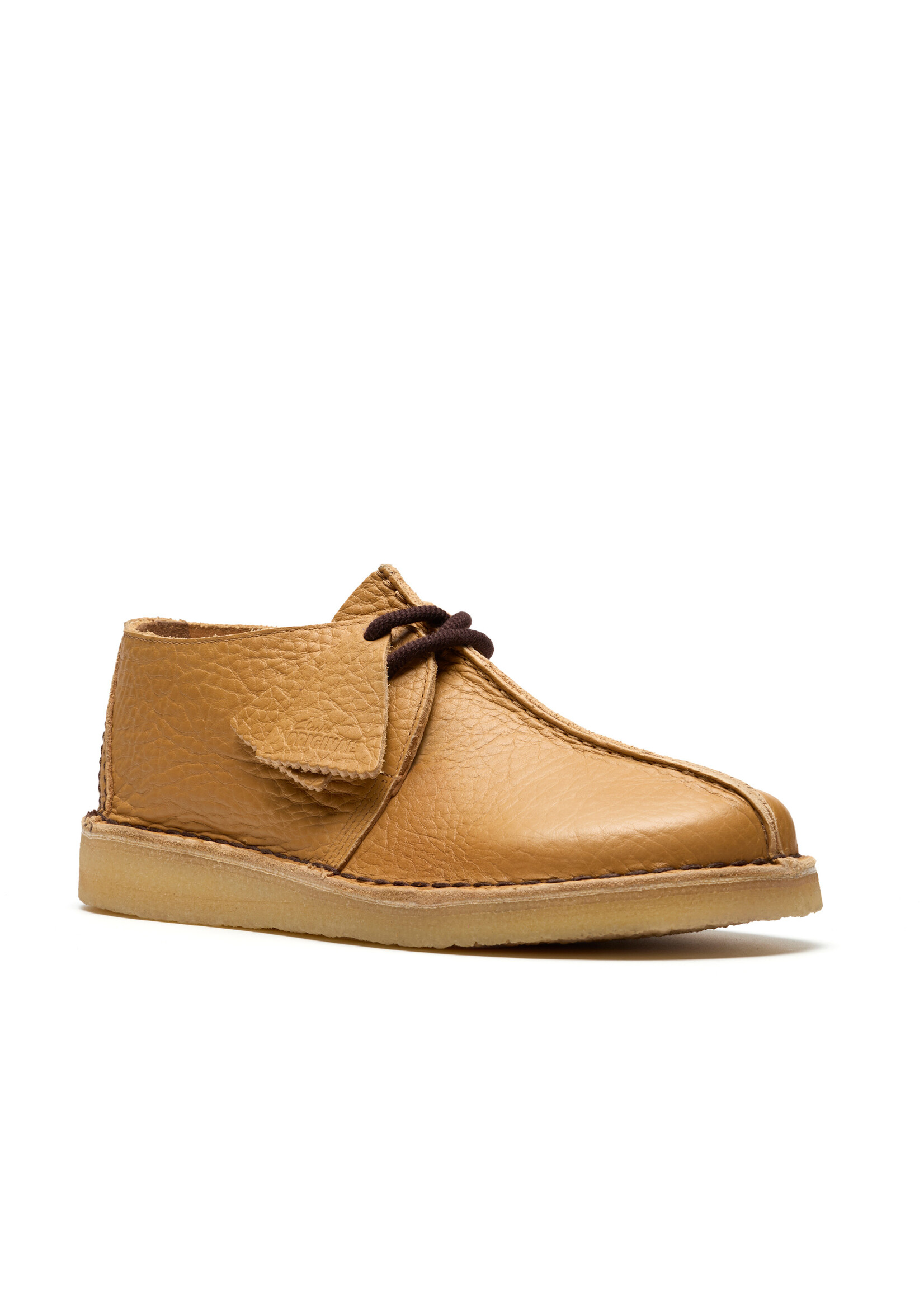Clarks Men’s Desert Trek Shoes – Curry Tan Brown Leather (26182780) | Classic Originals Comfort Lace-Up