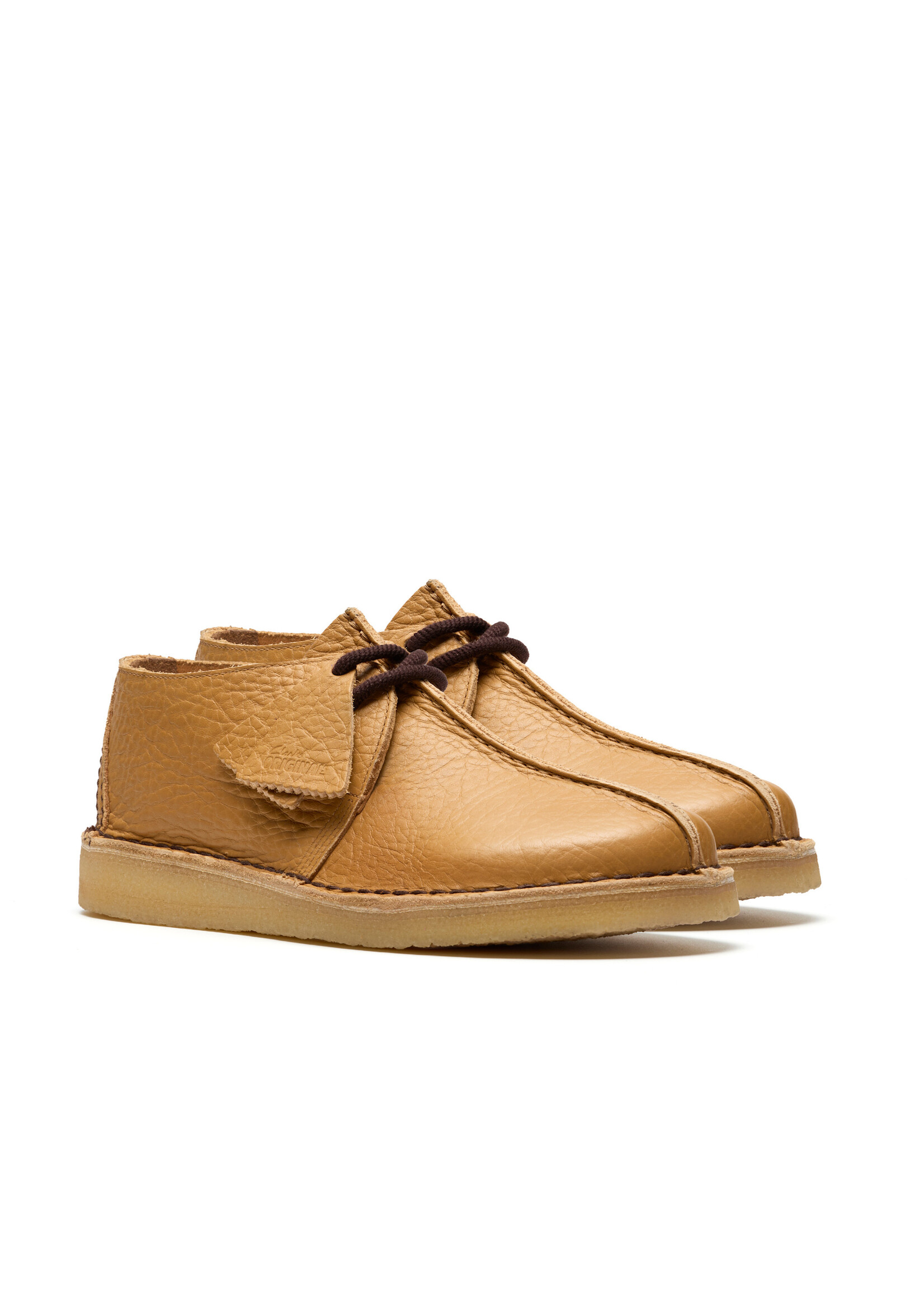 Clarks Men’s Desert Trek Shoes – Curry Tan Brown Leather (26182780) | Classic Originals Comfort Lace-Up