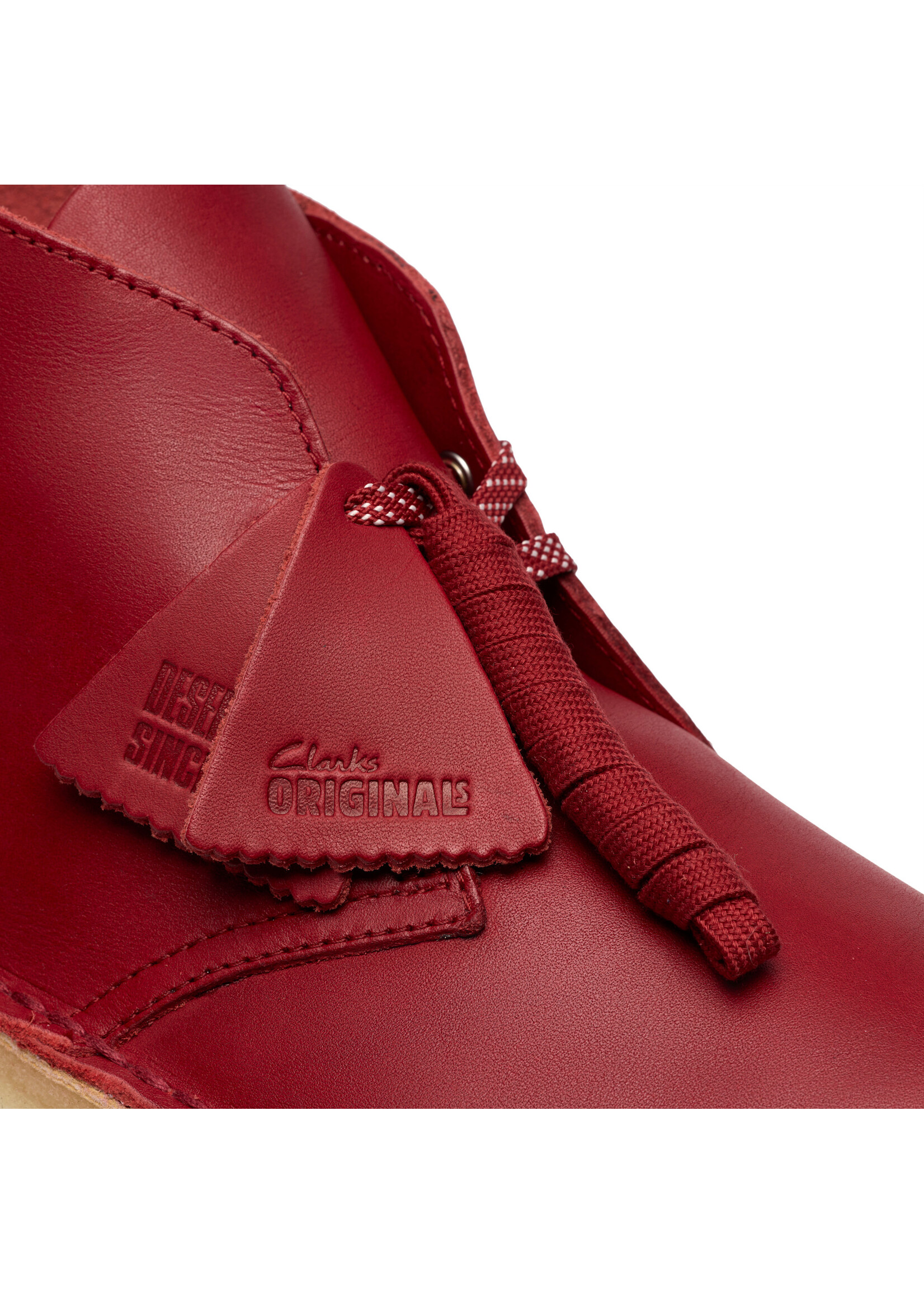 Clarks Men’s Desert Boot – Dark Red Leather Upper, Crepe Sole, Lace-Up Closure – Classic Casual Chukka Boot (26182825)