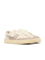 Clarks Mens Tor 80 – White Nubuck & Suede, Natural Crepe Sole, Lace-Up Sneakers (26184637)
