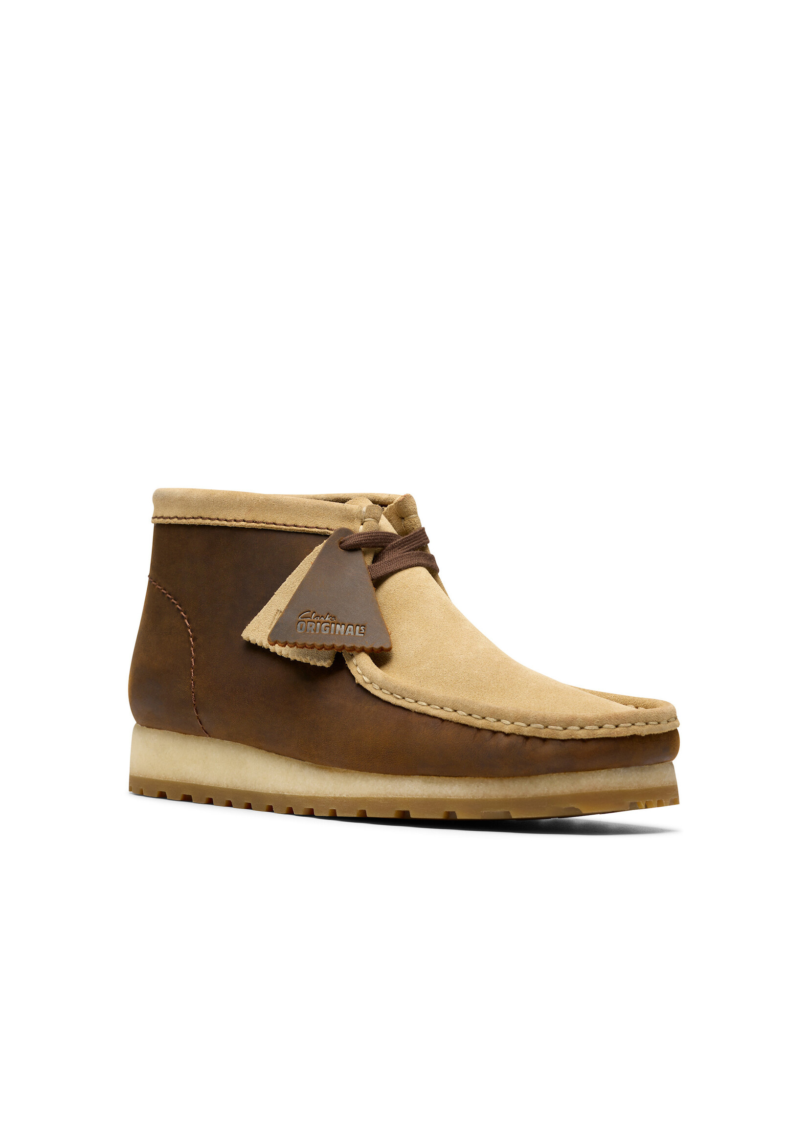 Clarks Mens Walla Boot RB – Beeswax Leather & Maple Suede,  Crepe & Rubber Sole (26183755)