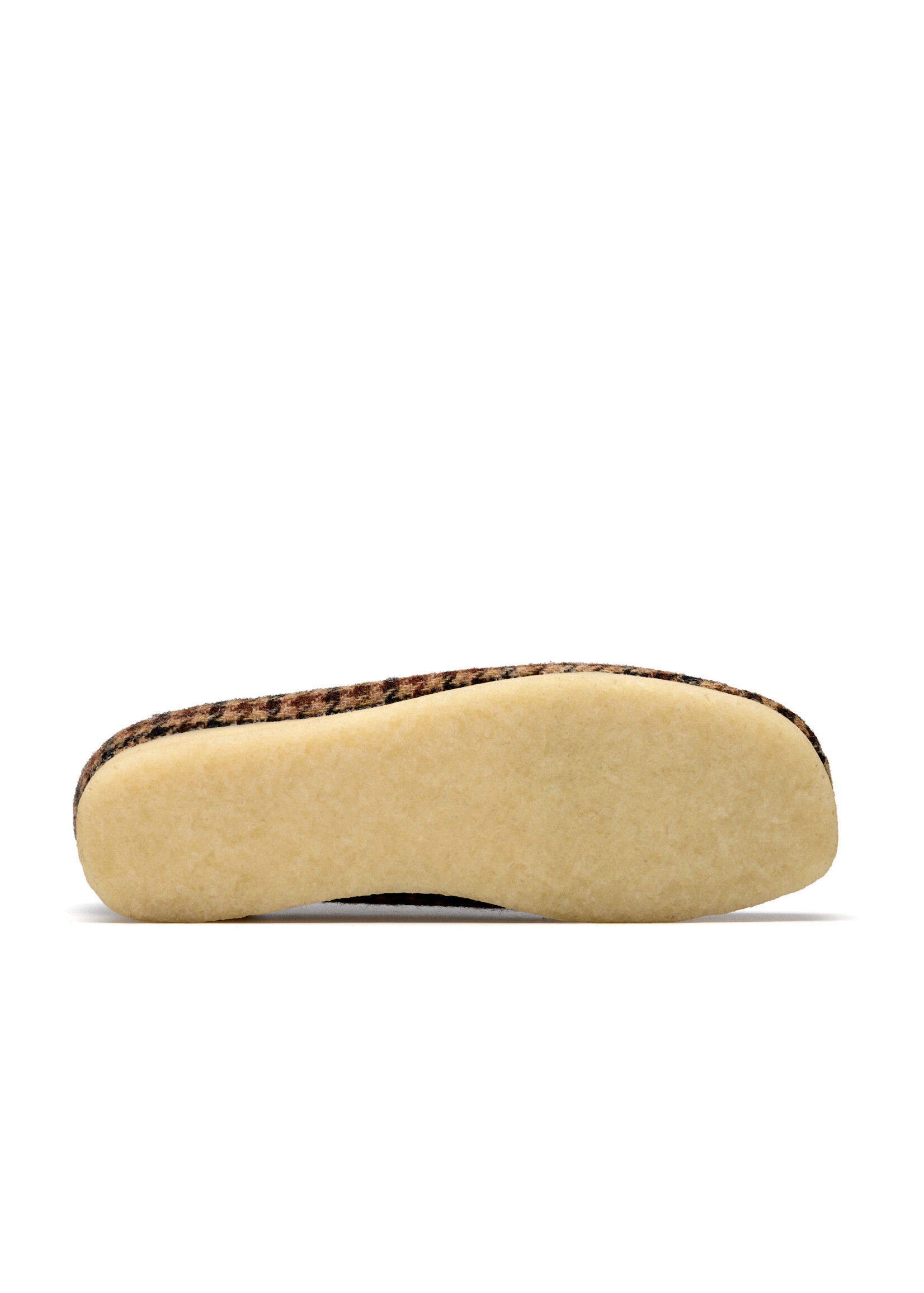 Clarks Mens Wallabee – Brown Harris Tweed & Leather,  Natural Crepe Sole (26182791)