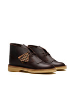 Clarks Mens Desert Boot – Brown Scotch Grain Leather, Natural Crepe Sole, Lace-Up Chukka Boot (26183082)