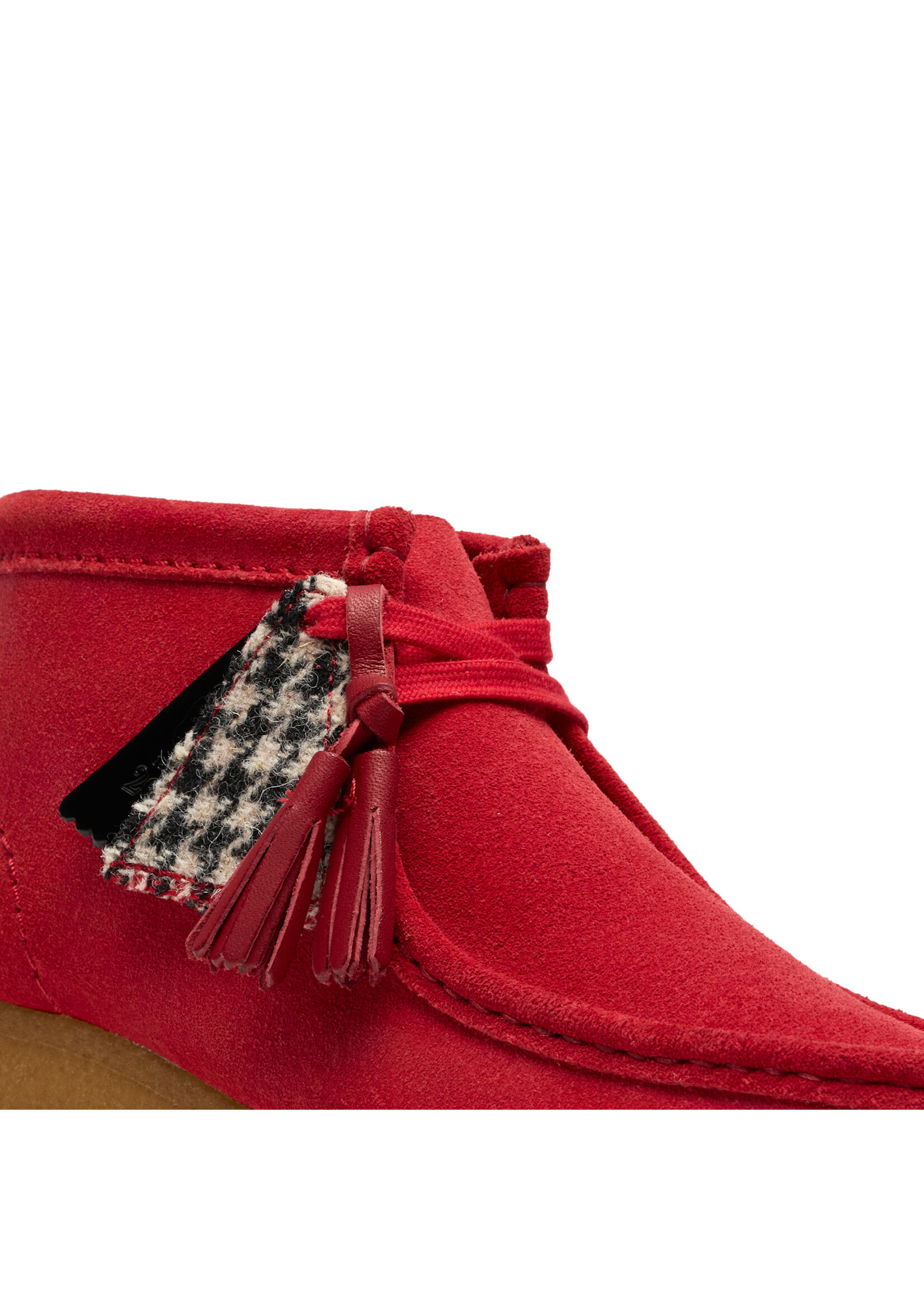 Clarks Womens Wallabee Boot – Red Suede,  Amber Crepe Sole (26183770)