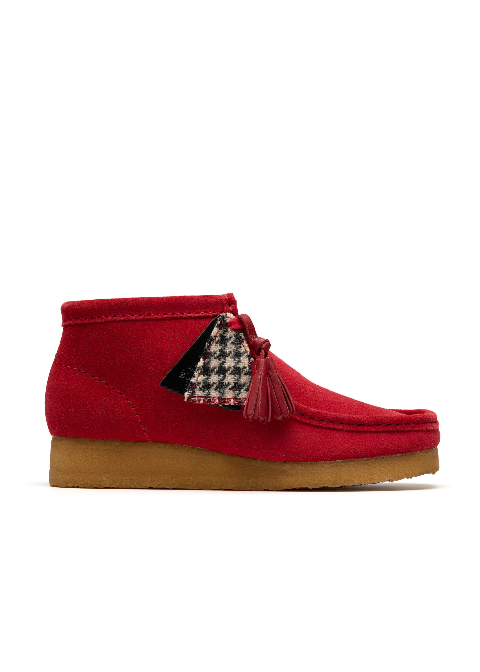 Clarks Womens Wallabee Boot – Red Suede,  Amber Crepe Sole (26183770)