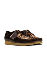 Clarks Mens Wallabee – Brown Hair-On Speckled & Leather,  Natural Crepe Sole (26183768)