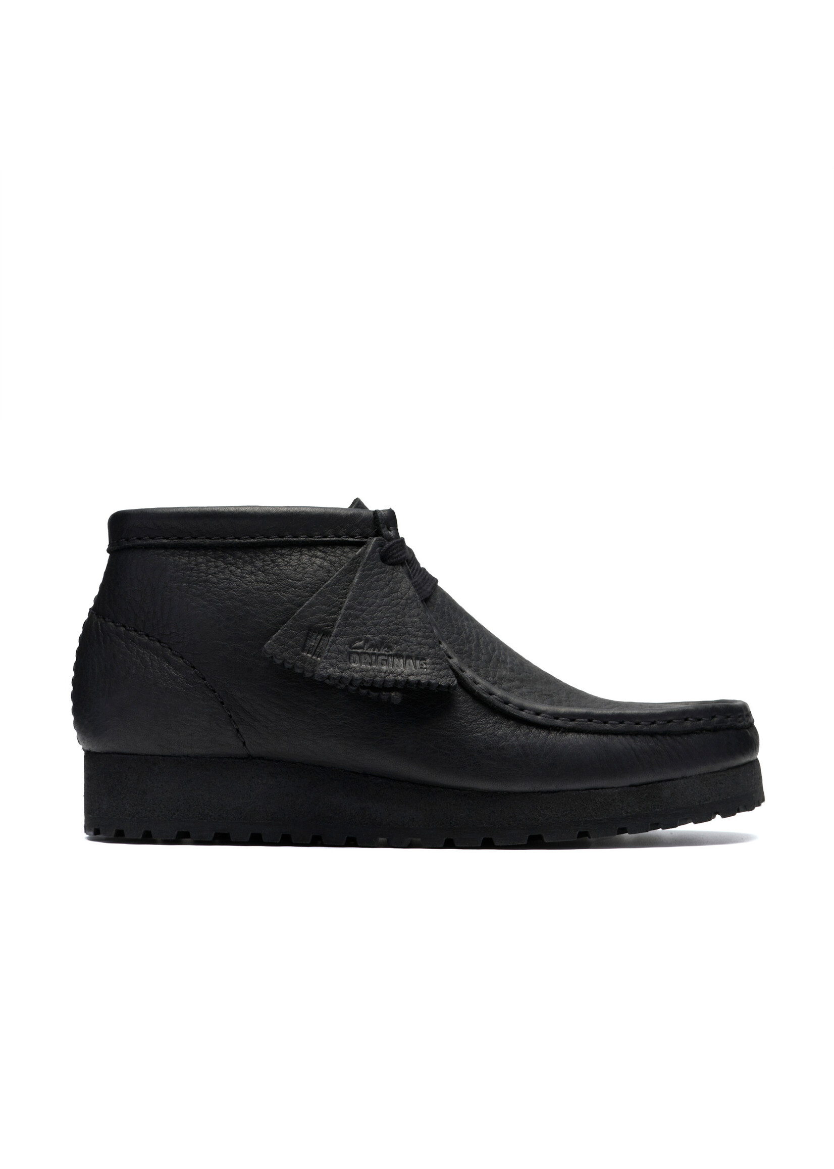 Clarks Womens Walla Boot RB – Black Leather, Winter-Ready Commando Sole with Crepe Base (26183081)