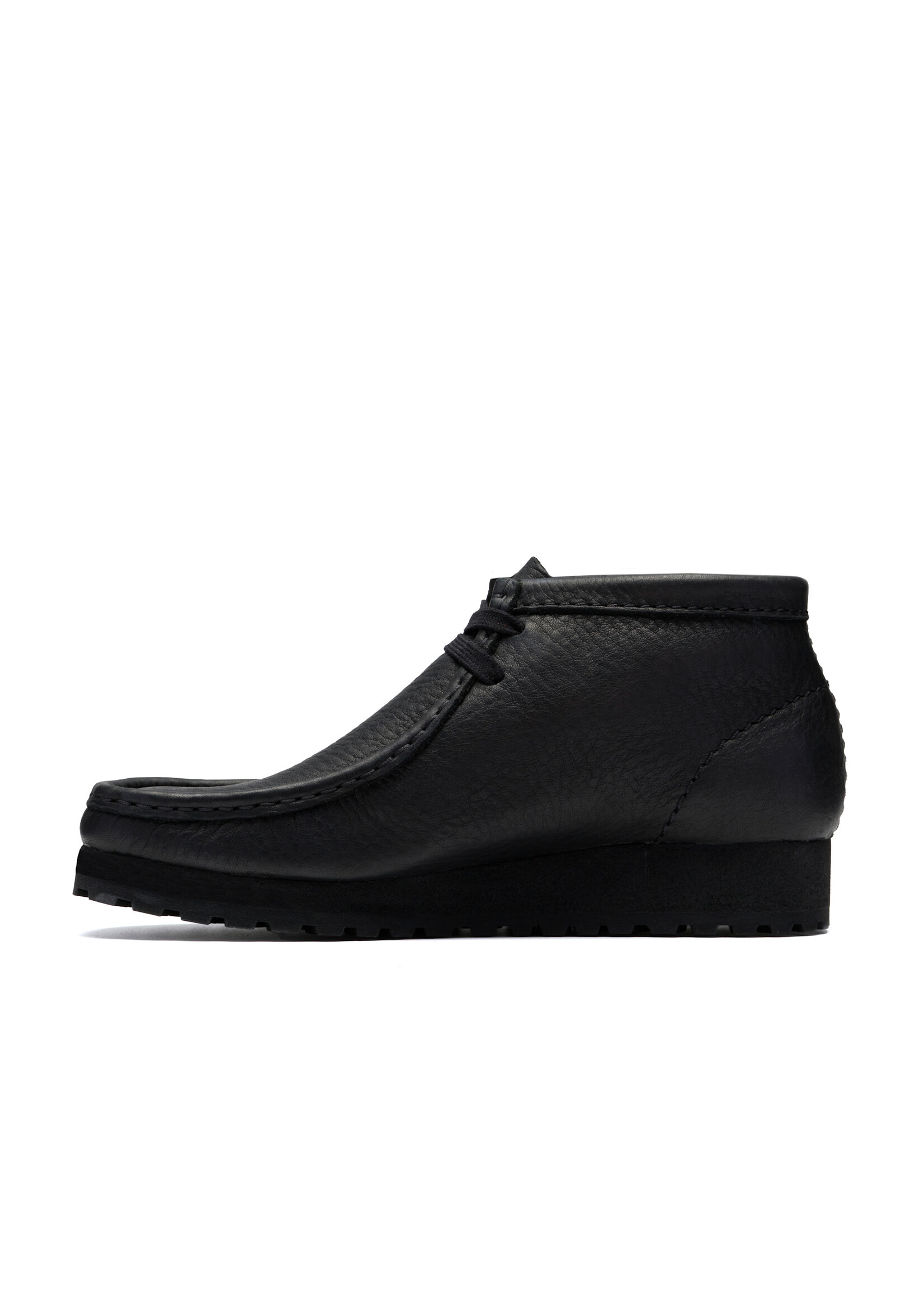 Clarks Womens Walla Boot RB – Black Leather, Winter-Ready Commando Sole with Crepe Base (26183081)