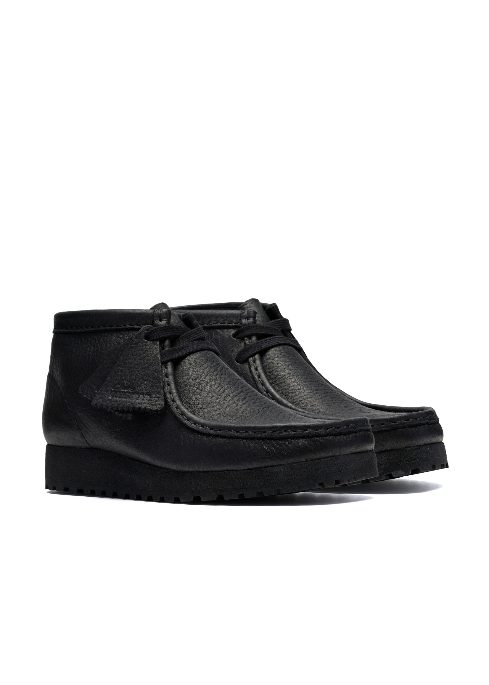 Clarks Womens Walla Boot RB – Black Leather, Winter-Ready Commando Sole with Crepe Base (26183081)