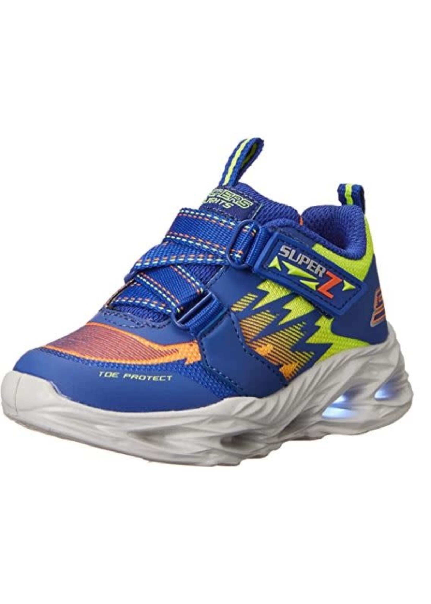 Skechers Kids Boy's 400601N Sneaker, Blue/Multi, 7 Toddler