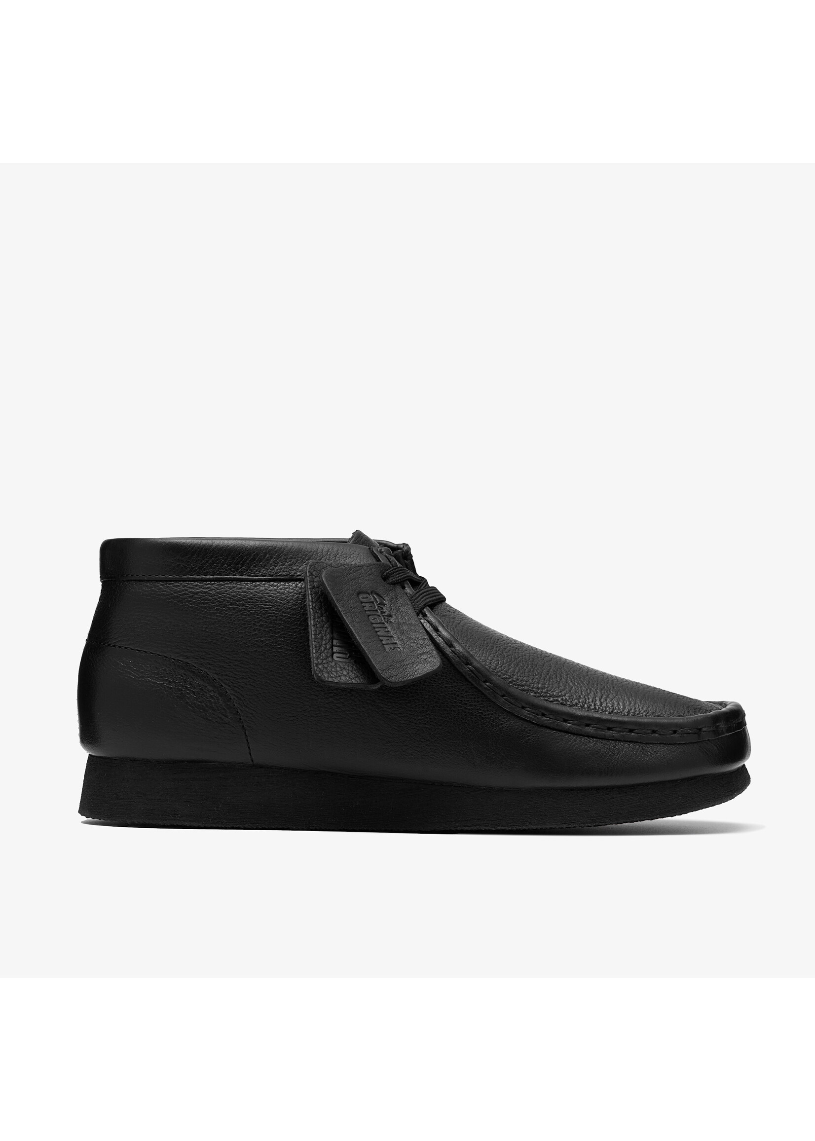 Clarks Youth Boys Wallabee Boot  Black Leather 26185933 (Unisex-Youth) Size 4-7