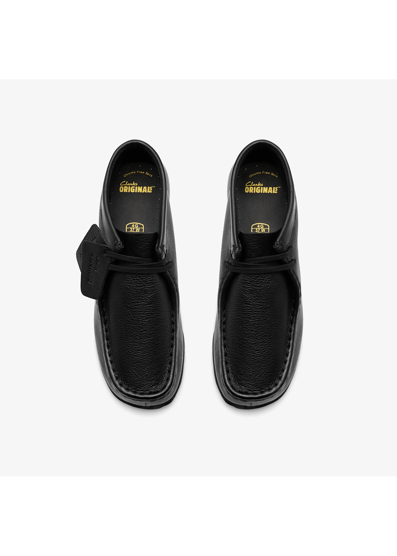 Clarks Youth Boys Wallabee Boot  Black Leather 26185933 (Unisex-Youth) Size 4-7