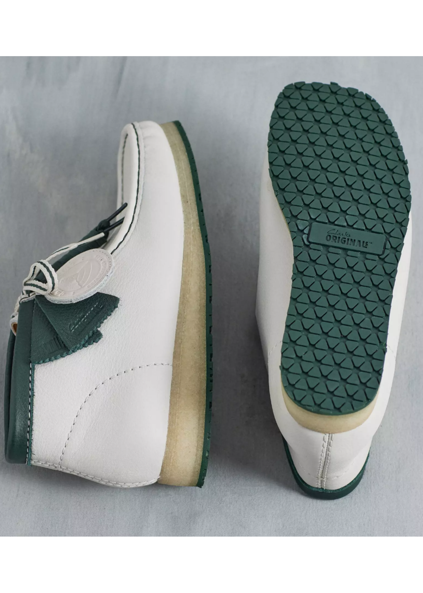 Clarks Men’s Walla Boot RB White Leather Moc Toe Crepe Sole Boots – 26185648