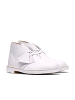 Clarks Men’s Desert Boot Originals Icon White/White – Classic Crepe Sole Chukka (26187609)