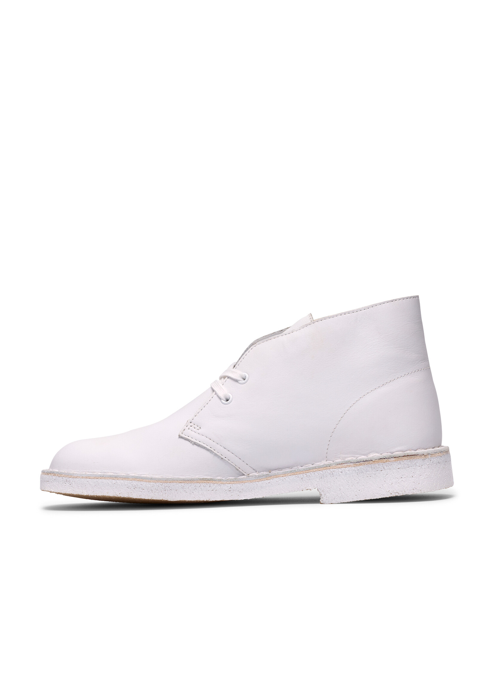 Clarks Men’s Desert Boot Originals Icon White/White – Classic Crepe Sole Chukka (26187609)