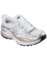 Skechers Women's Slip-Ins Stamina Sport 150710 / White Silver Pink Hands Free Memory Foam Athletic Sneakers