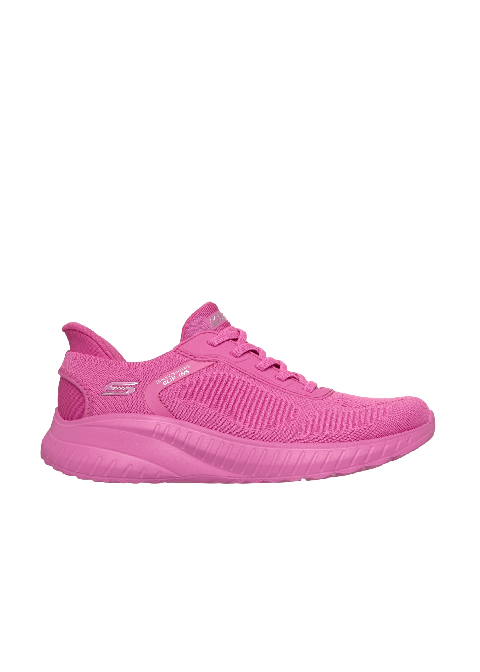 Skechers Women's Slip-ins Hands Free BOBS Sport Squad Chaos Current Muse 117497 Hot Pink