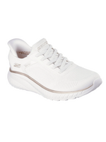Skechers Women's Slip-ins: BOBS Sport Squad Chaos Current Muse 117497  White Gold