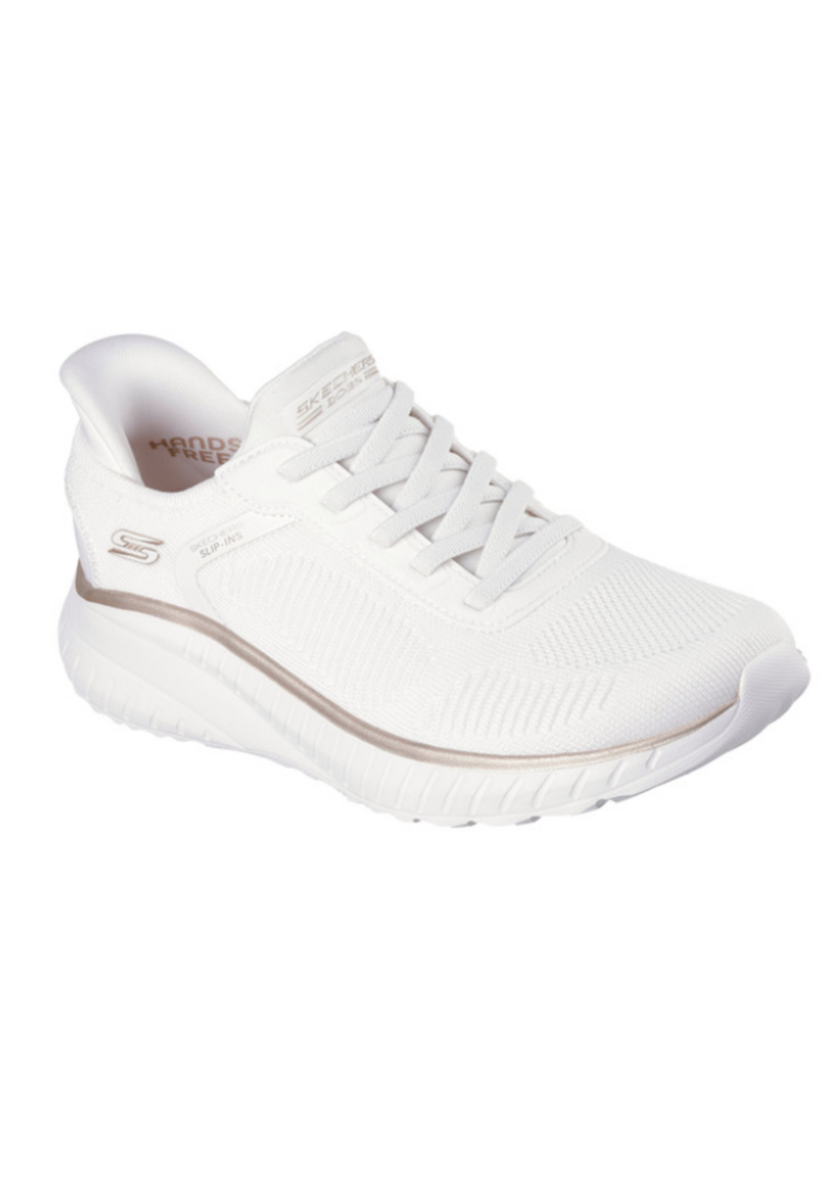 Skechers Women's Slip-ins: BOBS Sport Squad Chaos Current Muse 117497  White Gold